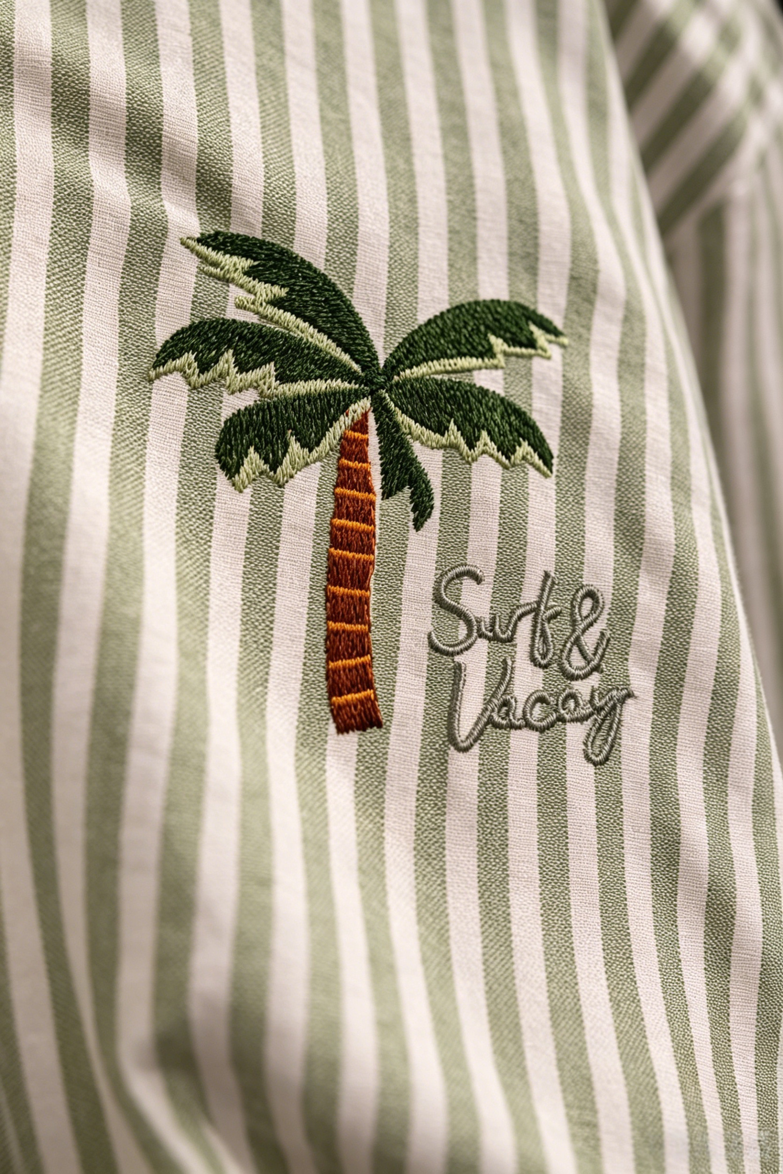 Gestreiftes Hemd mit Stickerei in 🌴 - Image 15