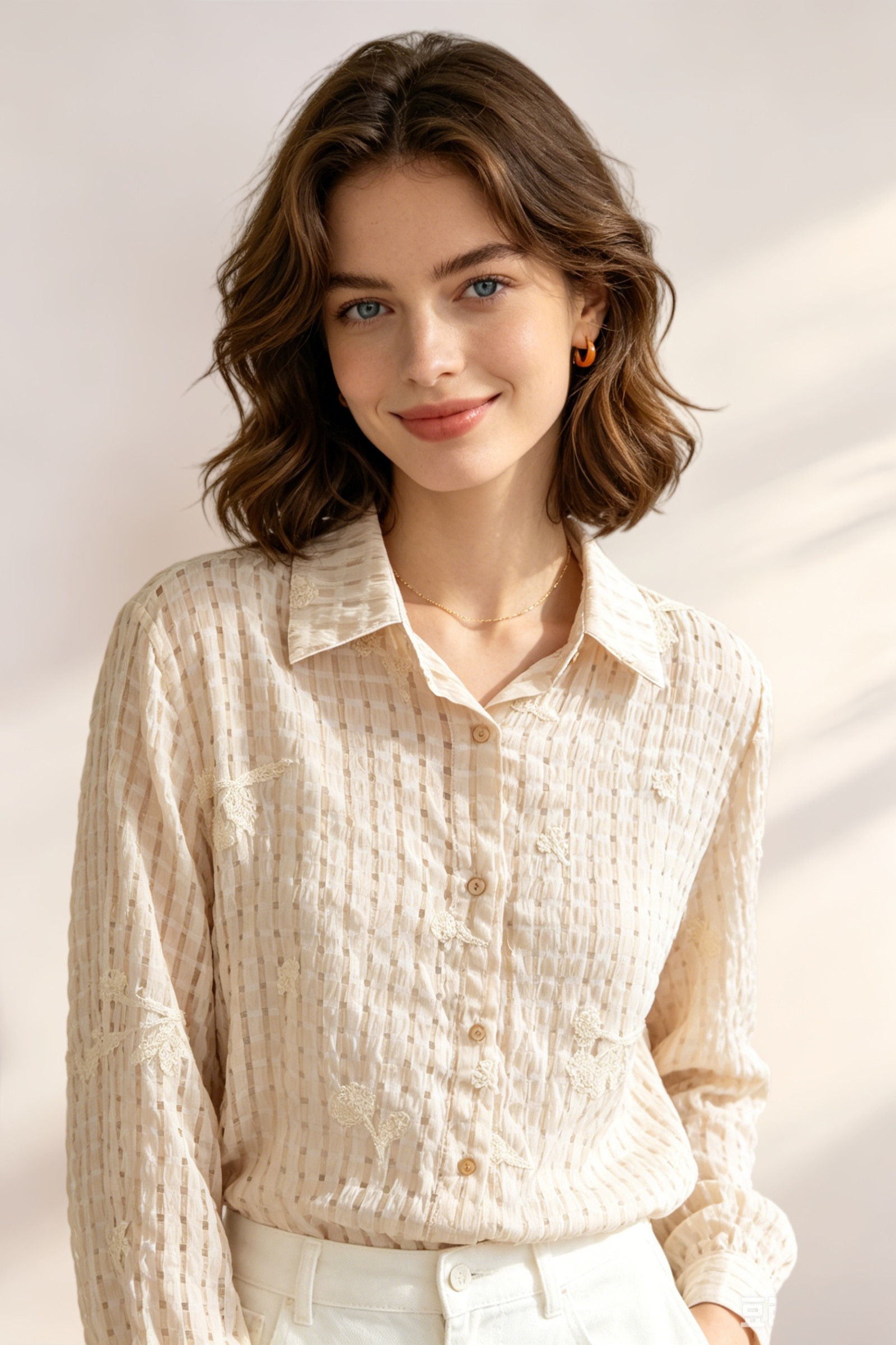 Camicia Vichy ricamata - Image 8