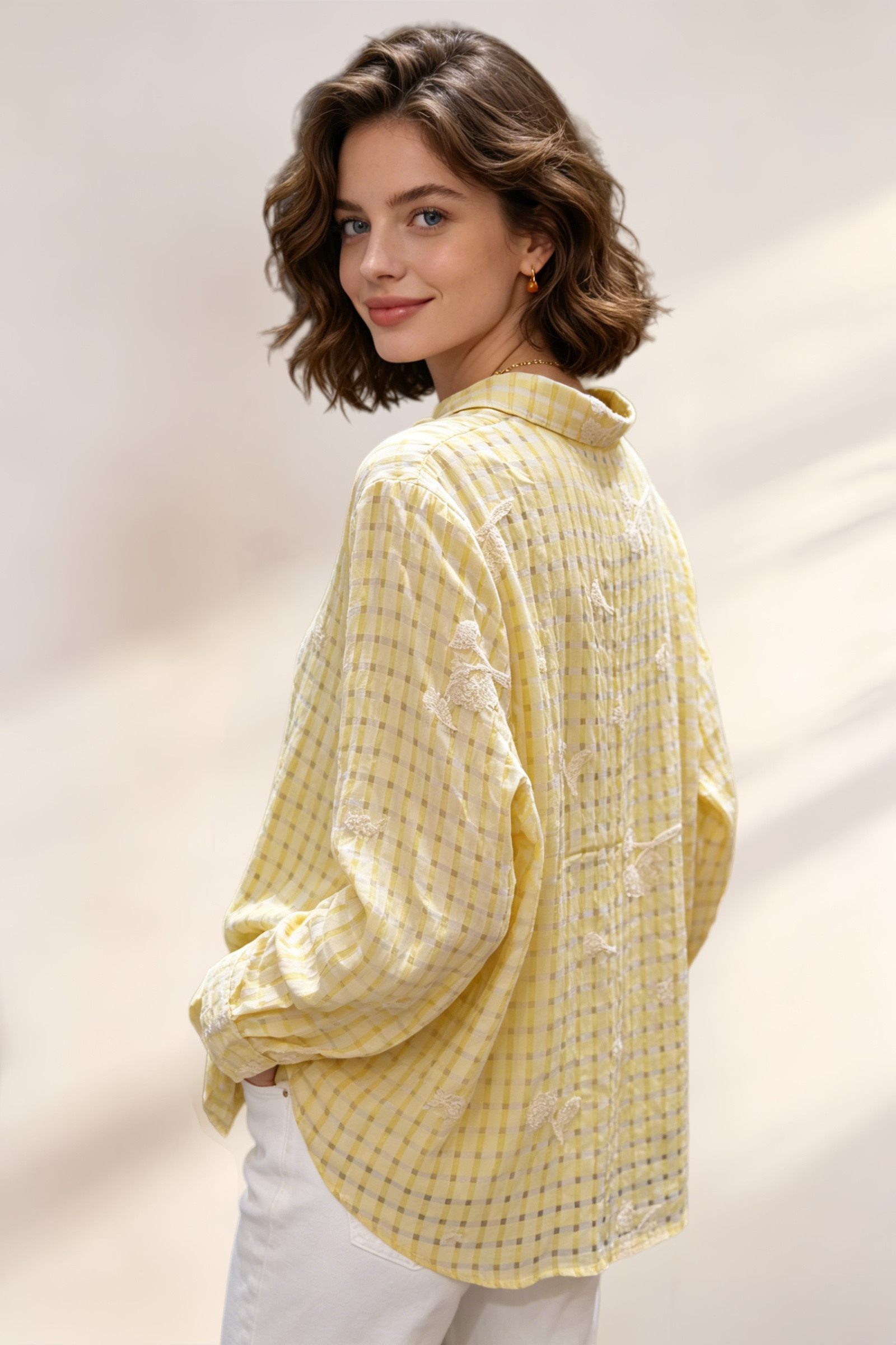 Camicia Vichy ricamata - Image 11