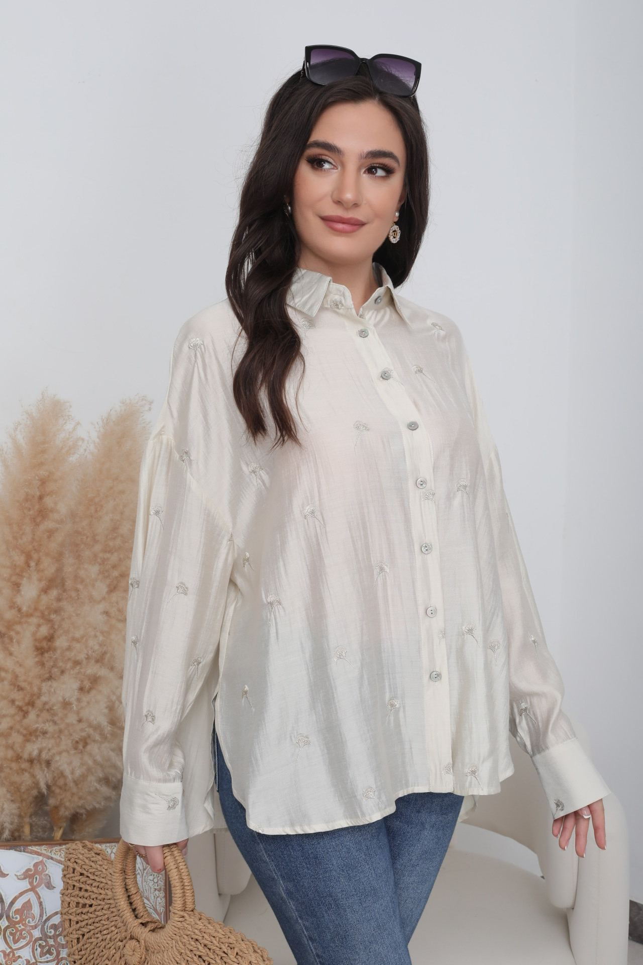 Embroidered Ginkgo Shirt - Image 12