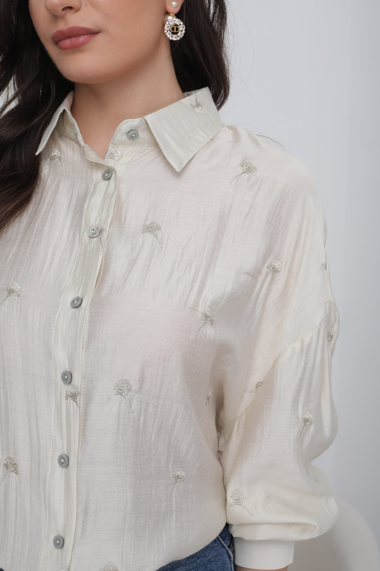 Embroidered Ginkgo Shirt - Image 15
