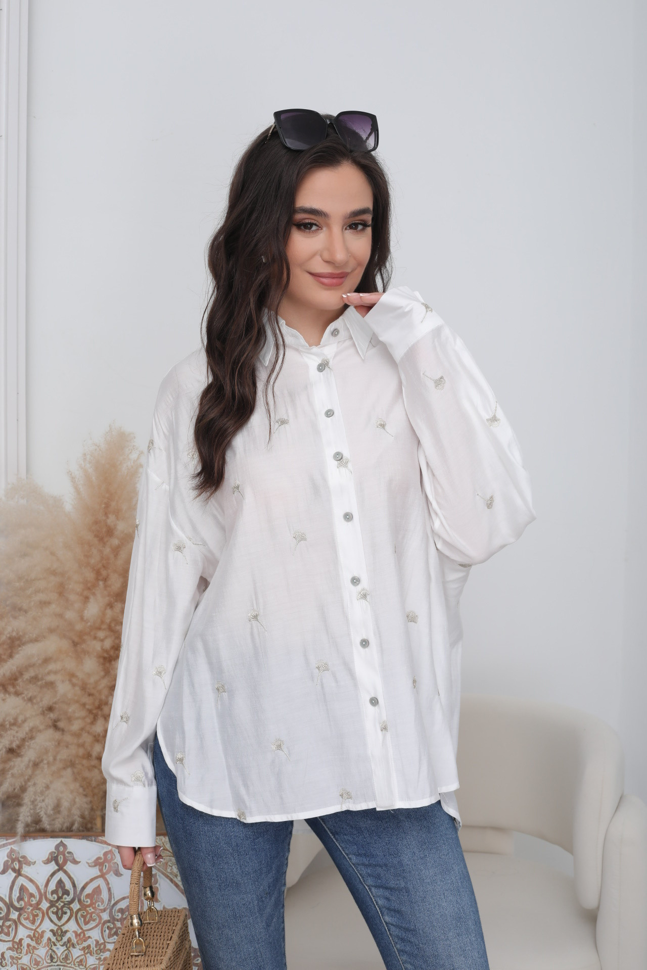 Embroidered Ginkgo Shirt - Image 11