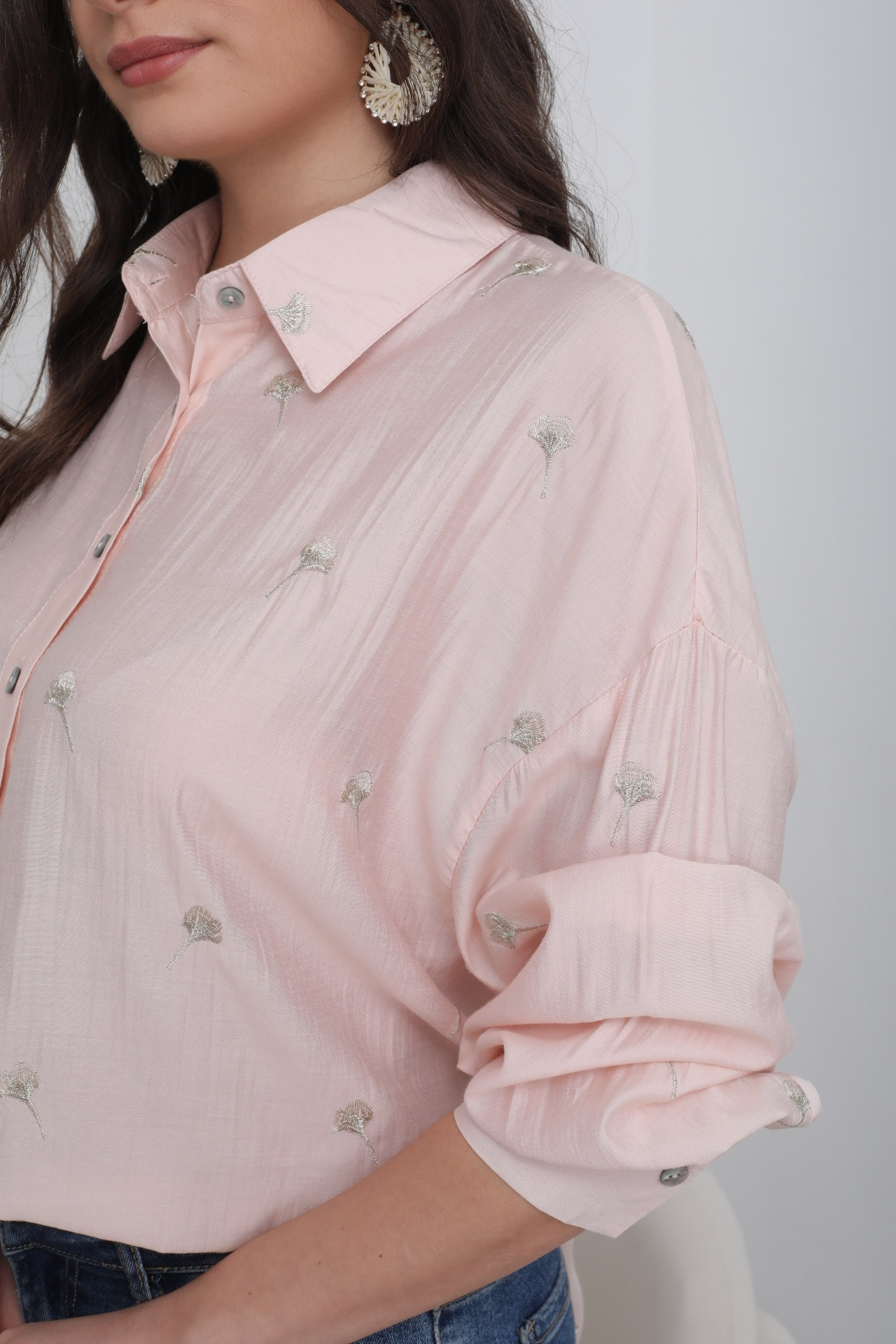 Embroidered Ginkgo Shirt - Image 16