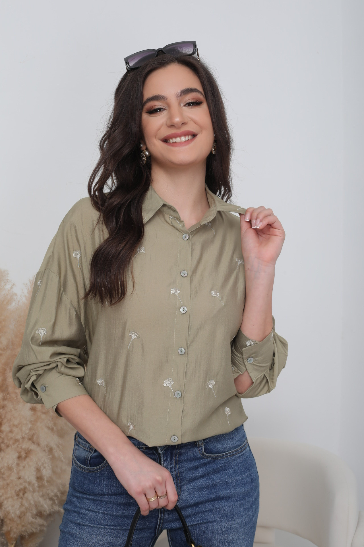 Embroidered Ginkgo Shirt - Image 2