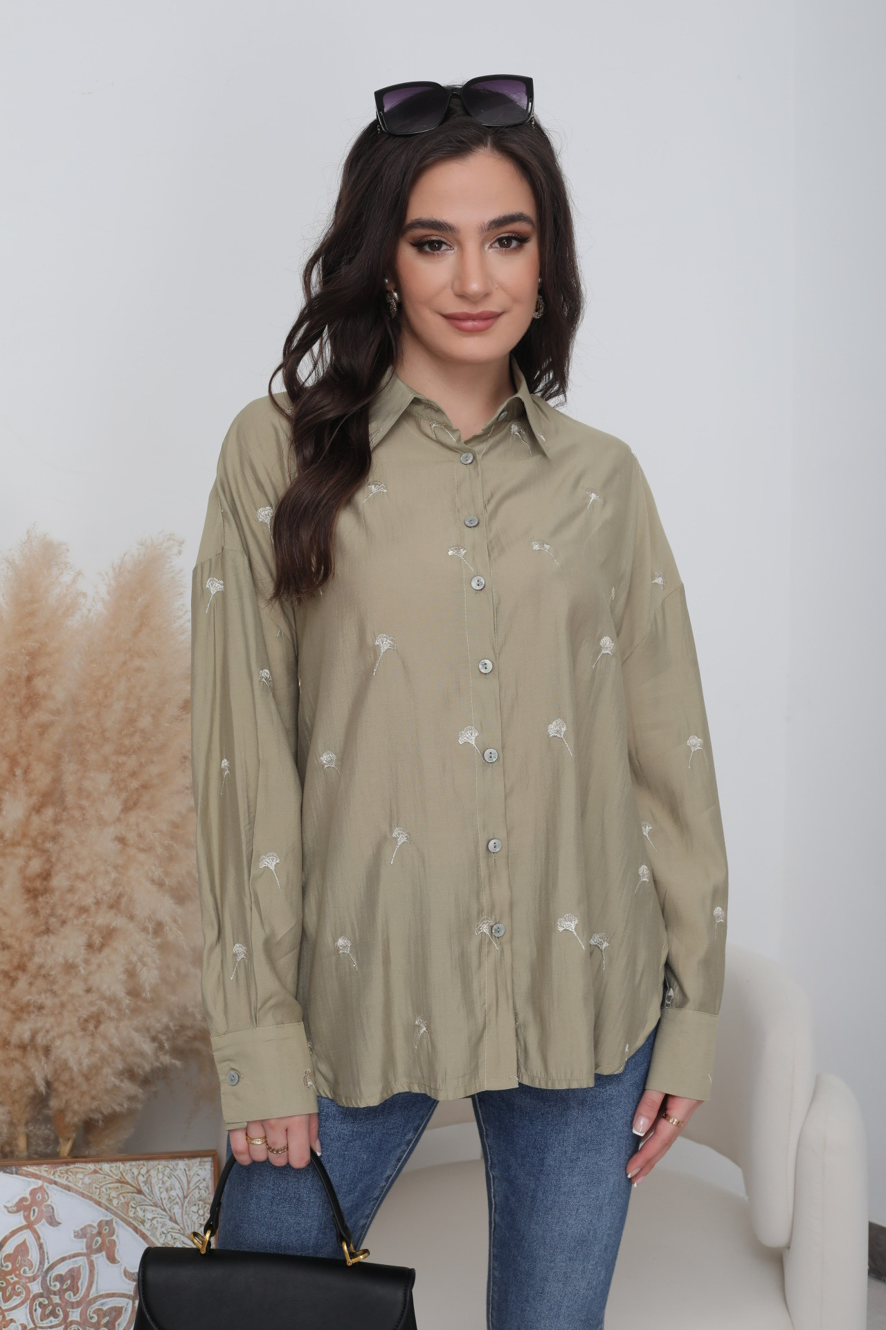 Embroidered Ginkgo Shirt - Image 6