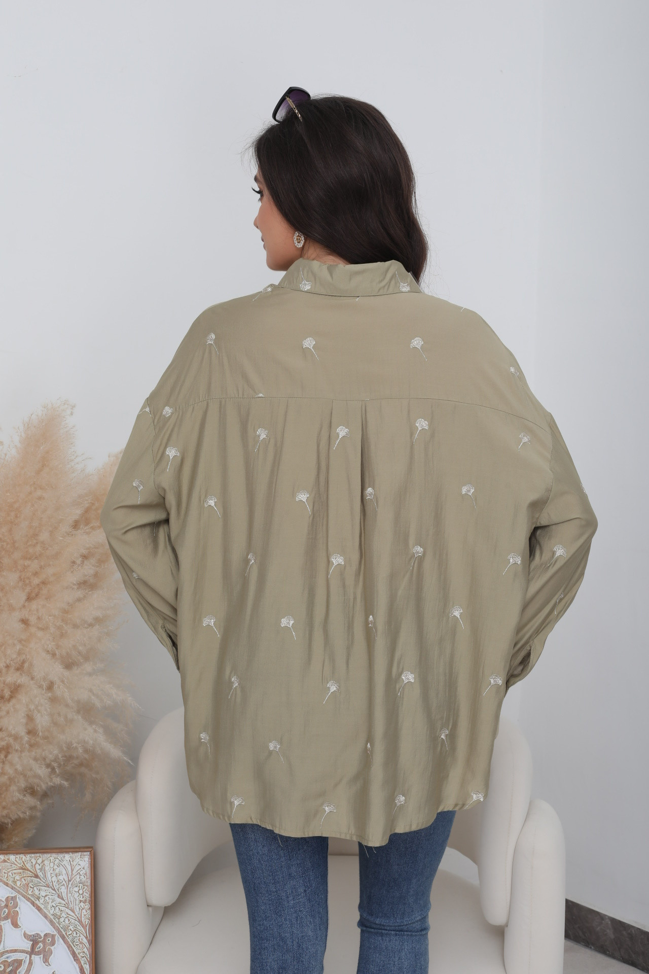 Embroidered Ginkgo Shirt - Image 20