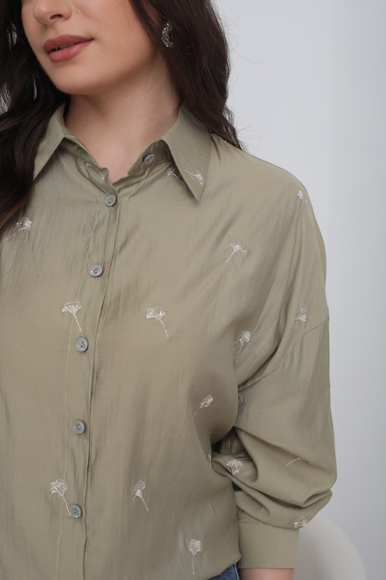 Embroidered Ginkgo Shirt - Image 13