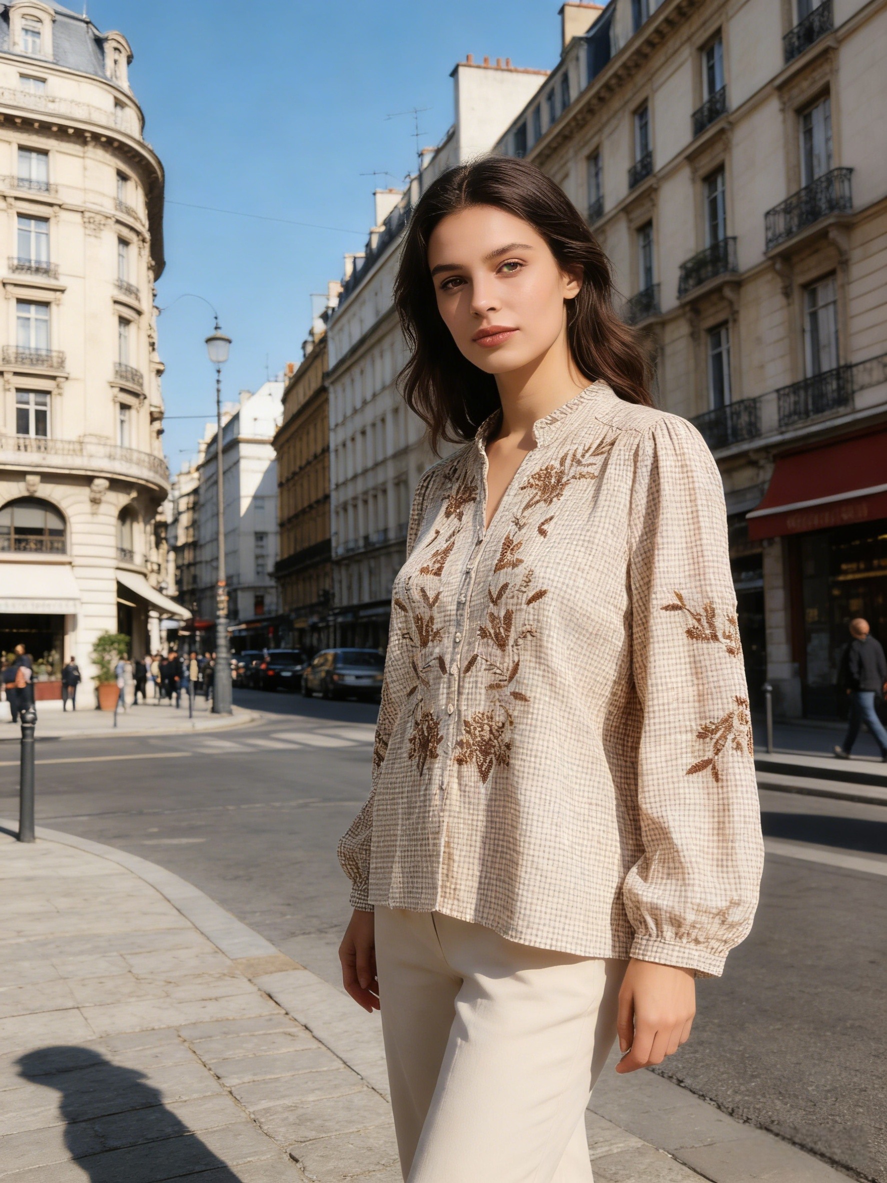 Chemise Vichy avec la broderie - Image 7