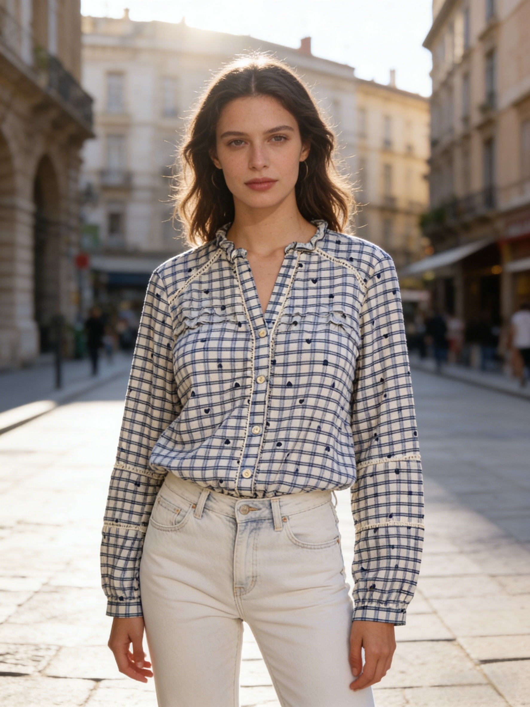 Camicia con stampa a cuori - Image 1
