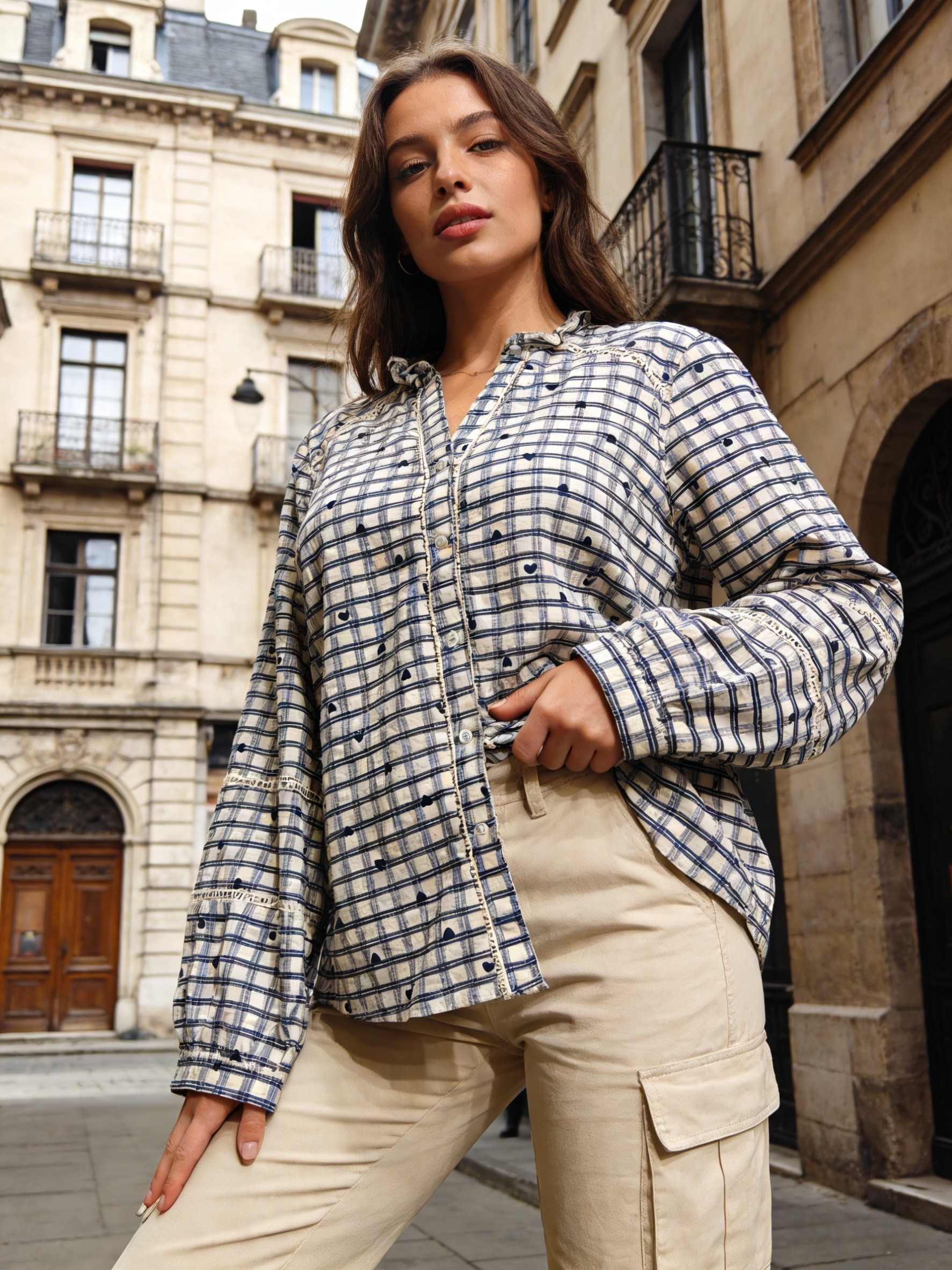 Camicia con stampa a cuori - Image 4