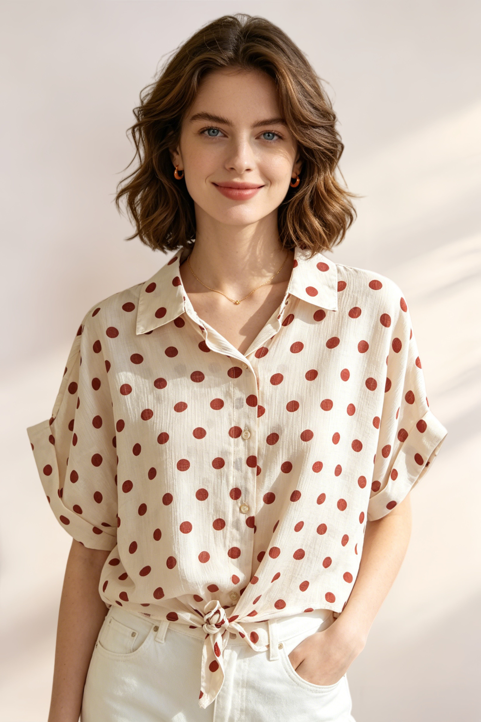 Blusa top de lunares - Image 1