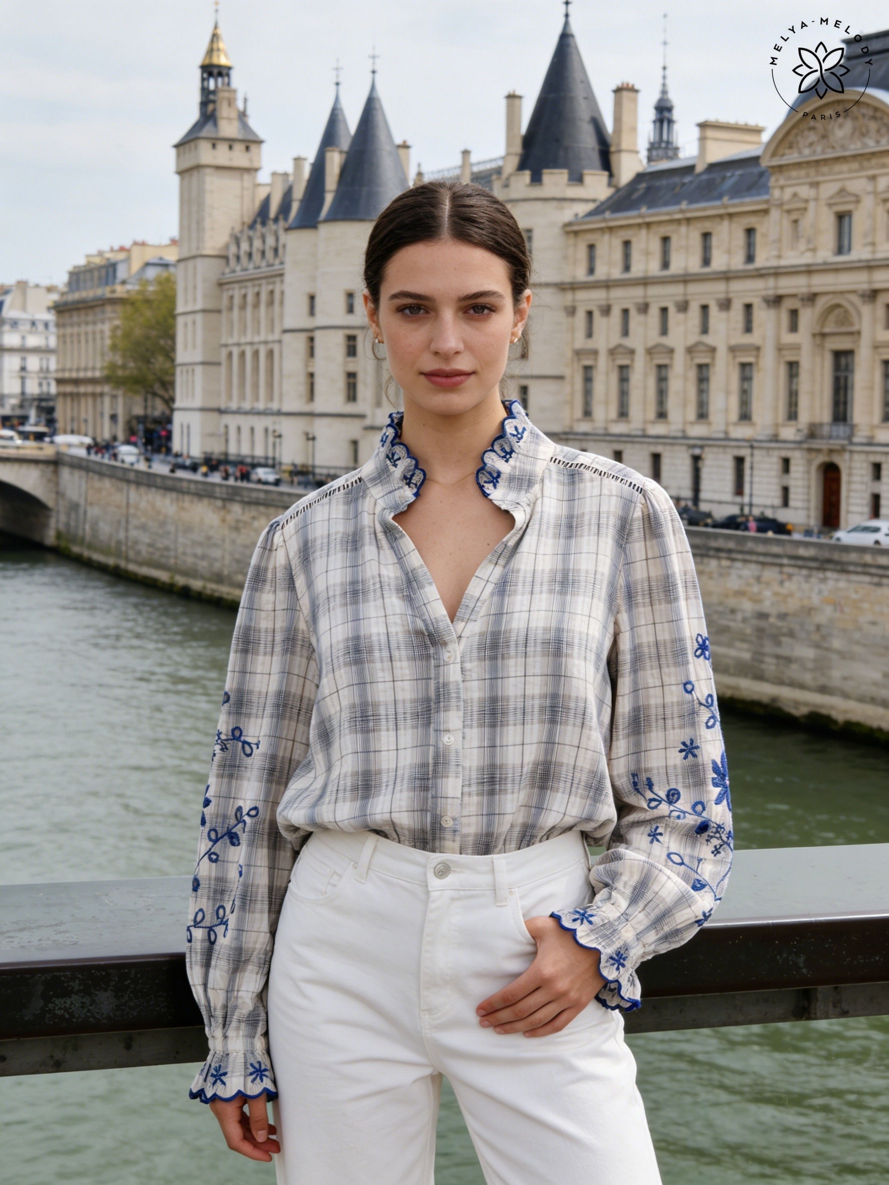 Grossista Melya Melody - Camicia in Cotone a Quadretti Vichy