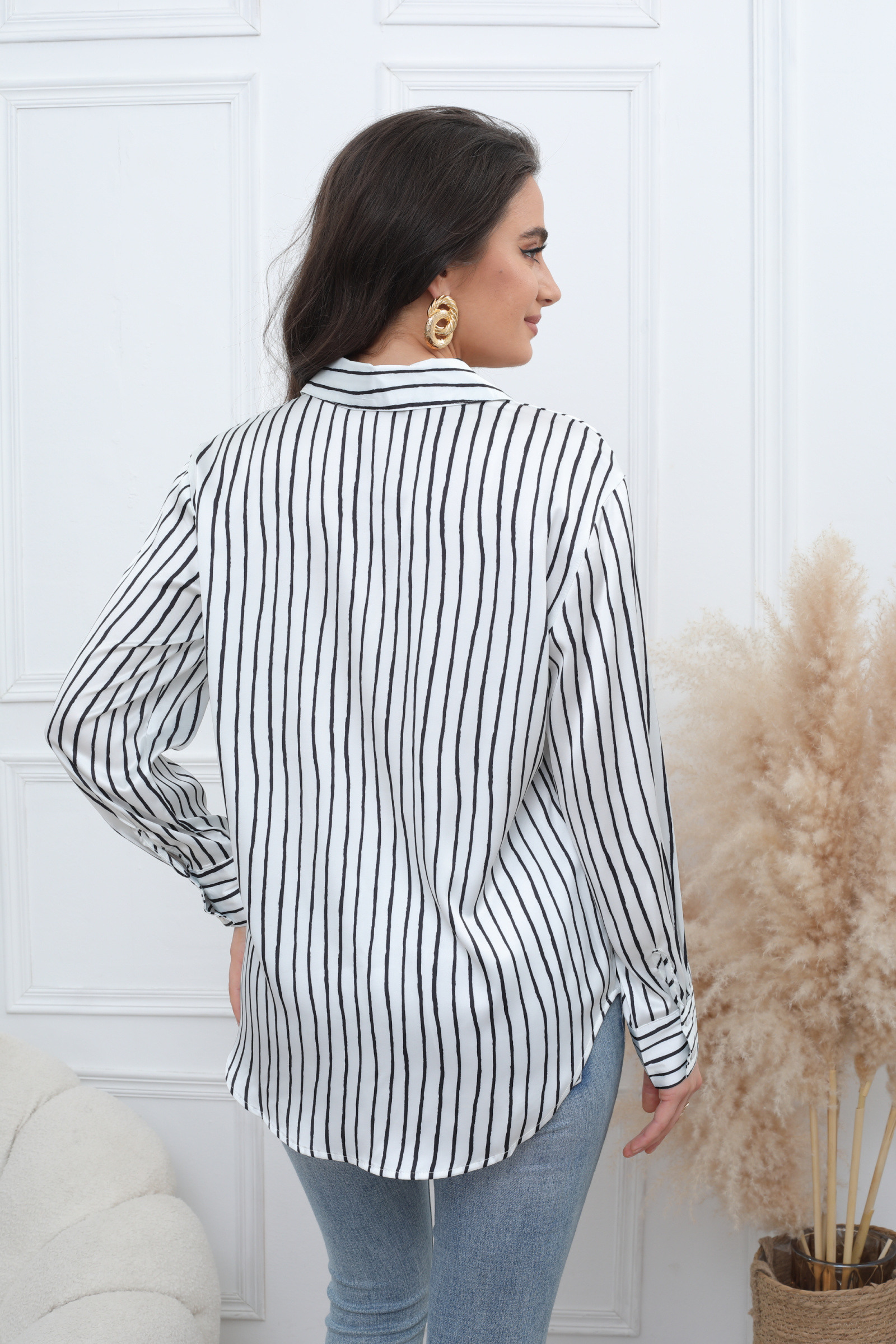 Flowy striped shirt - Image 4