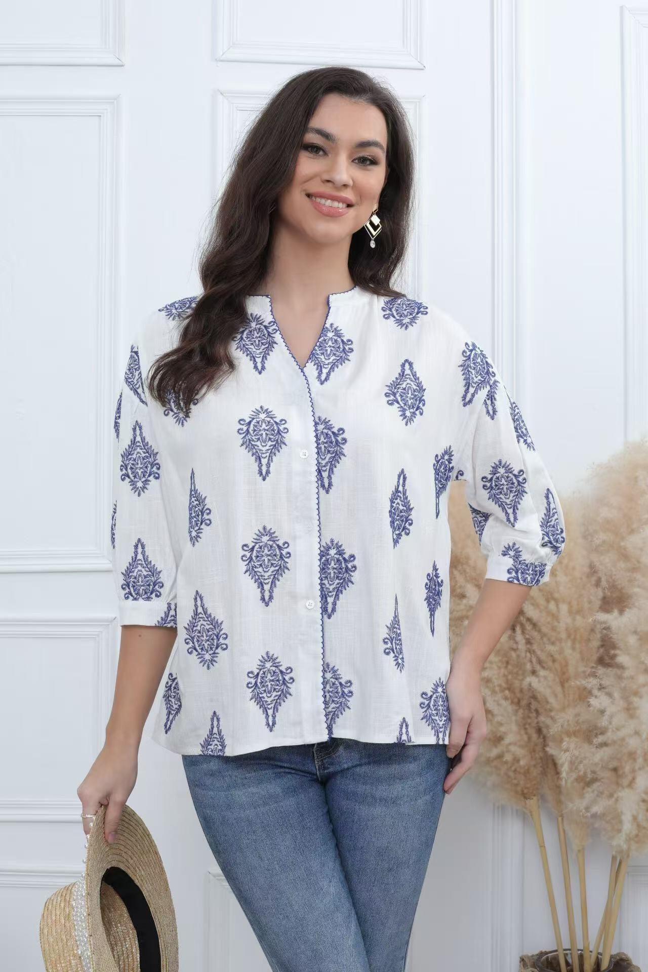 Wholesaler Melya Melody - Embroidered shirt