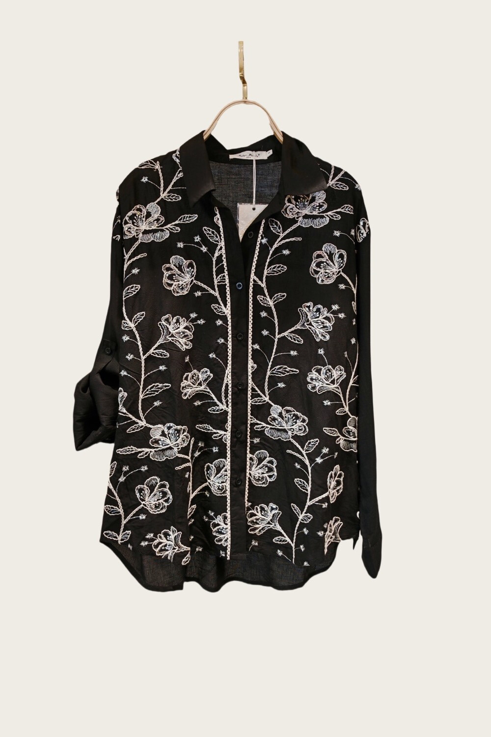 Wholesaler Melya Melody - Sequins embroidered shirt