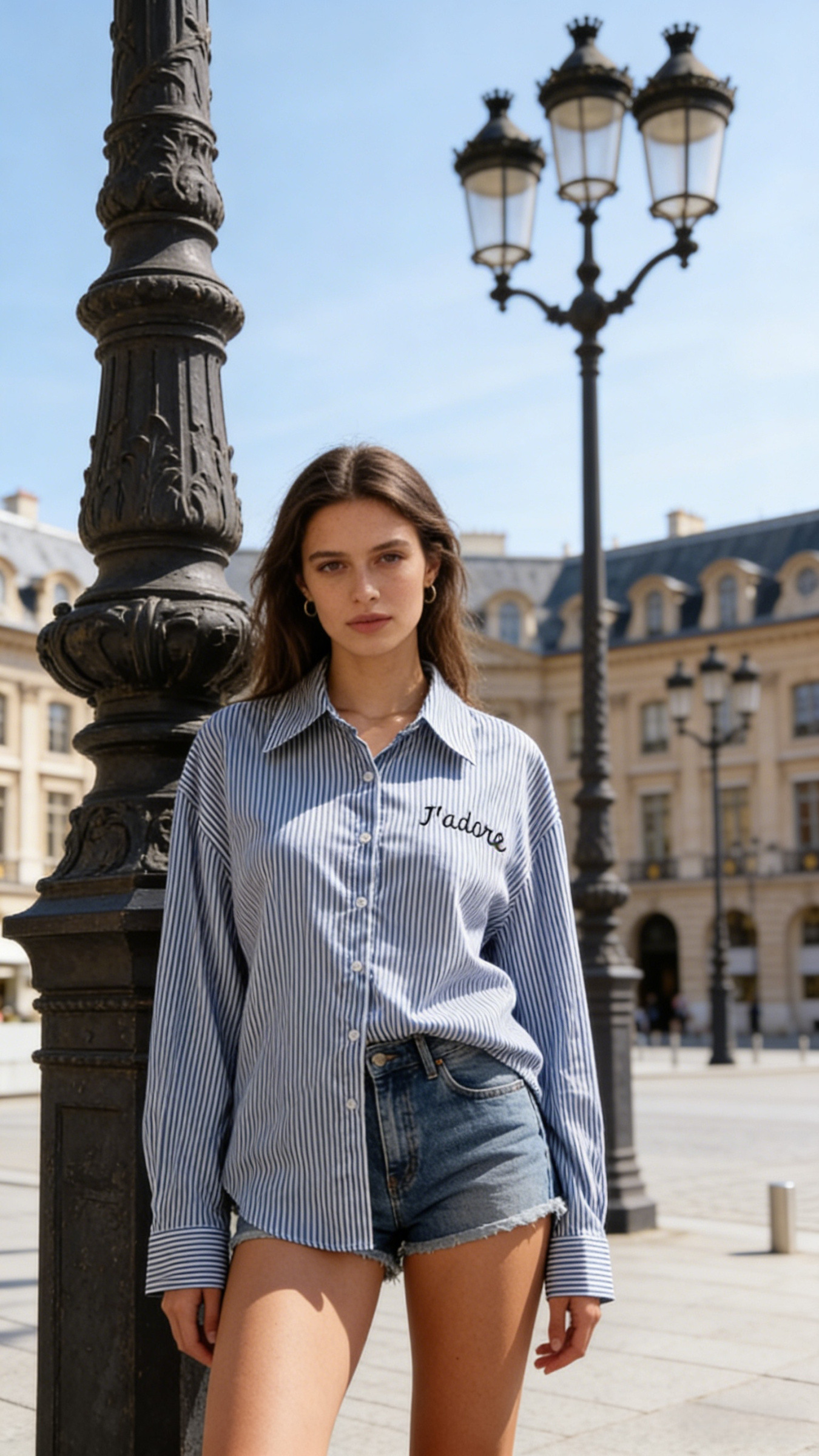 Chemise à rayure en broderie J'adore - Image 2