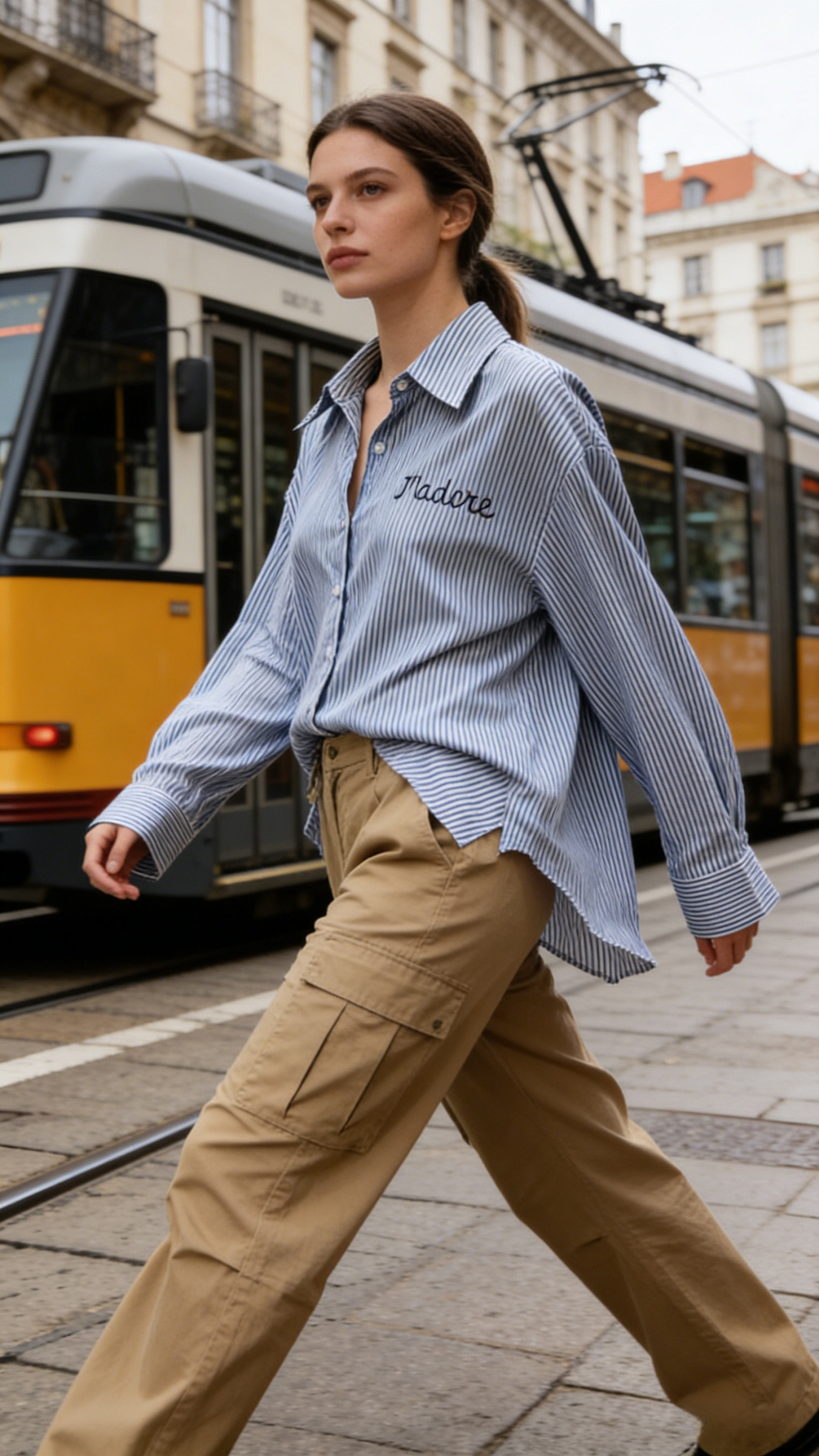 Chemise à rayure en broderie J'adore - Image 6