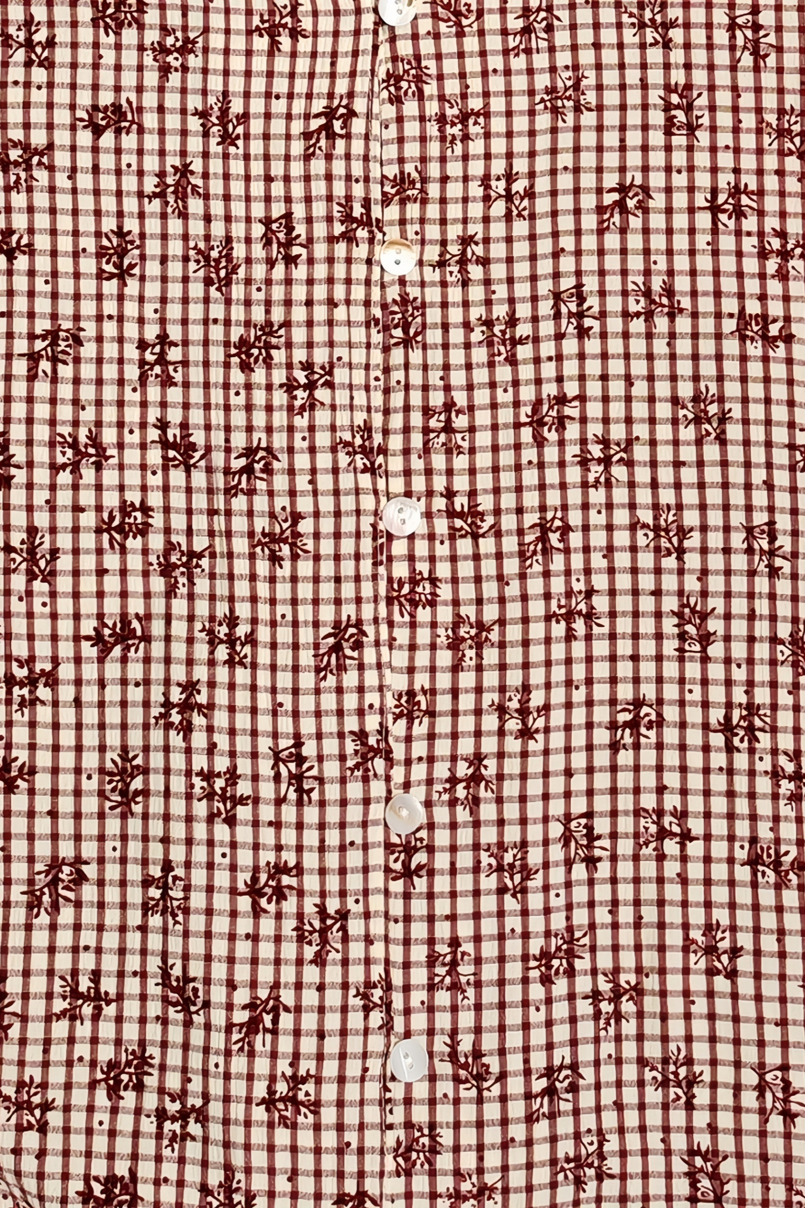 Floral Print Checkered Shirt - Image 7