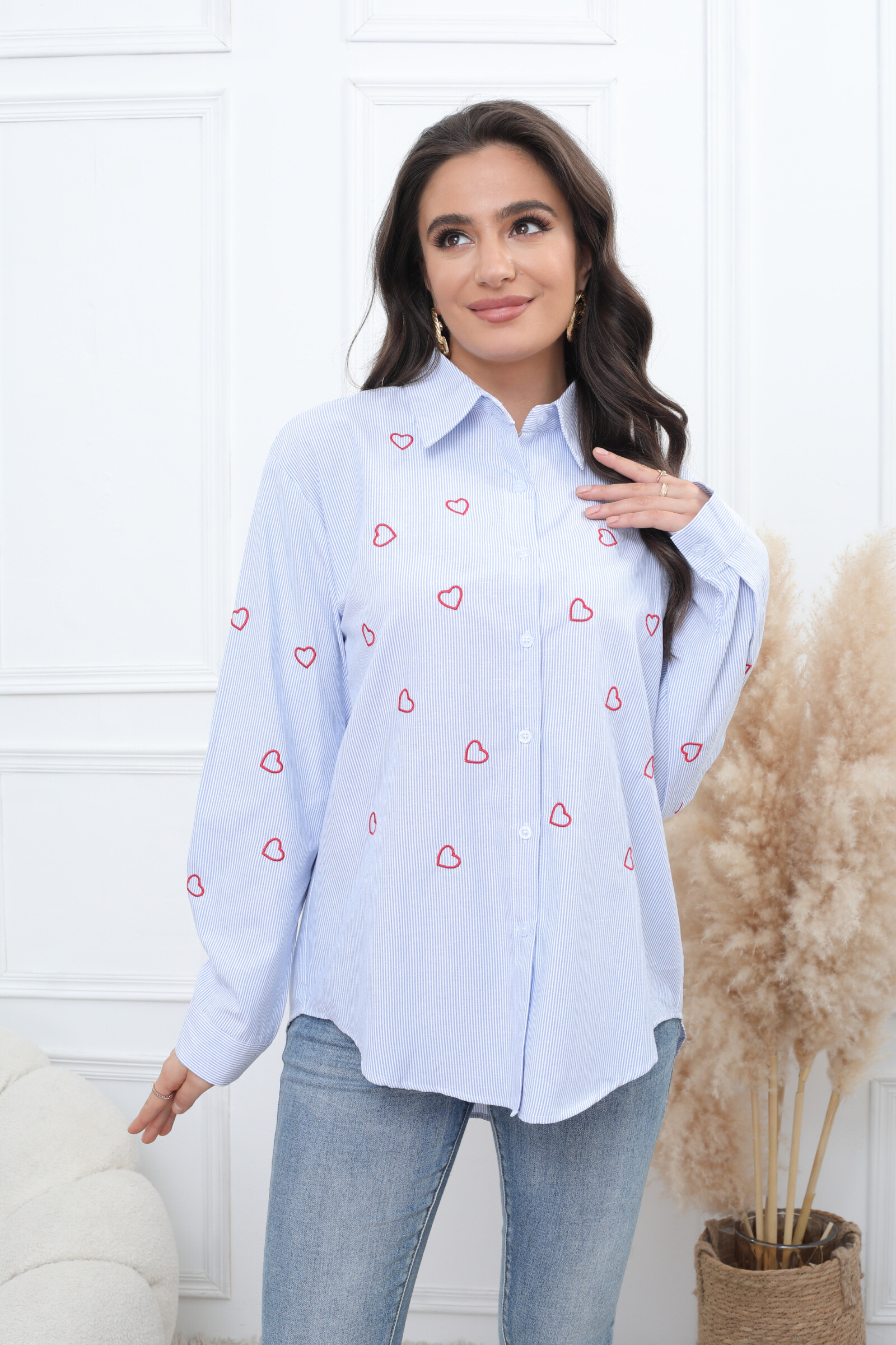 Wholesaler Melya Melody - Striped shirt in embroidery