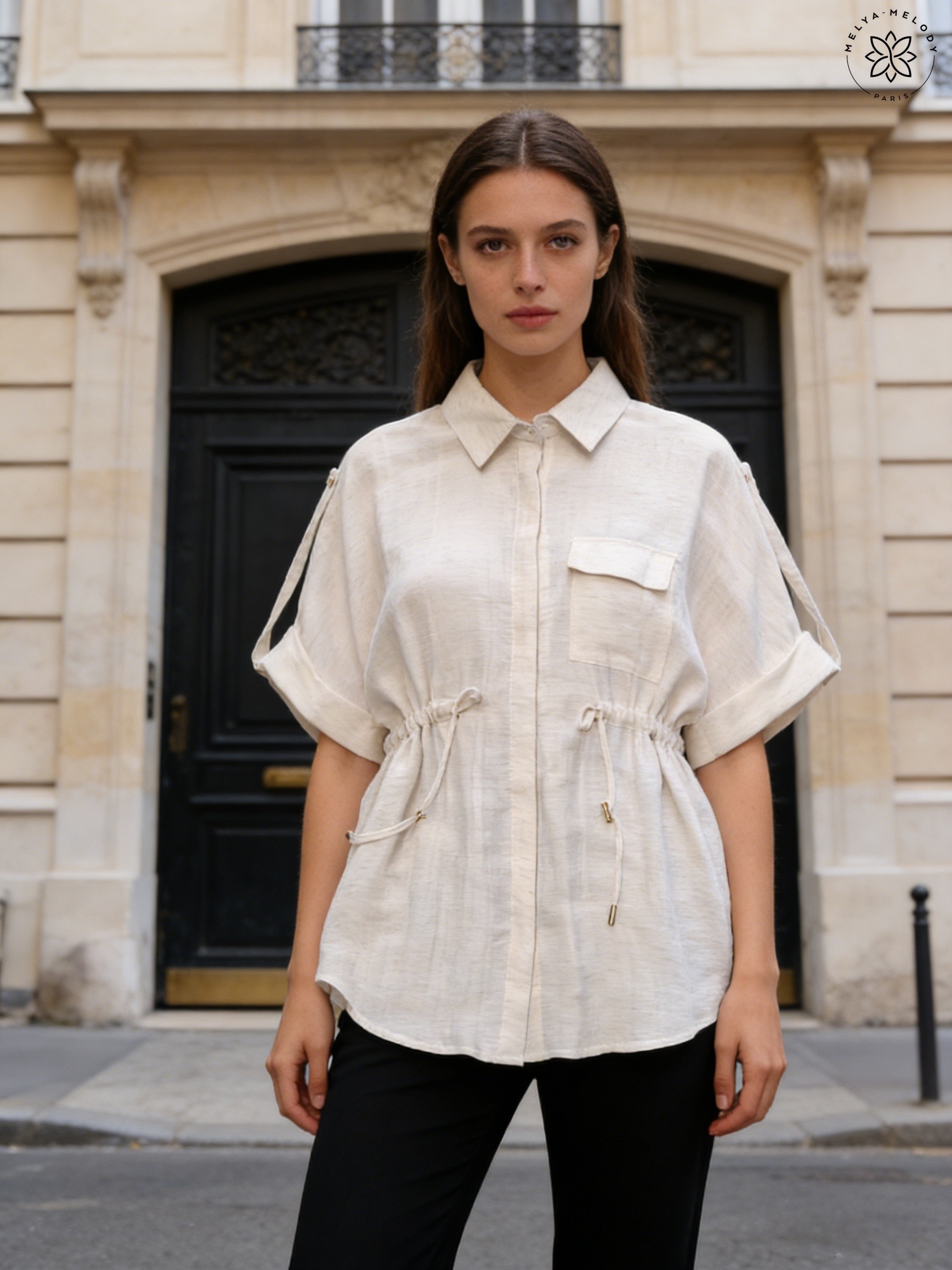 Camicia con laccio in vita - Image 1