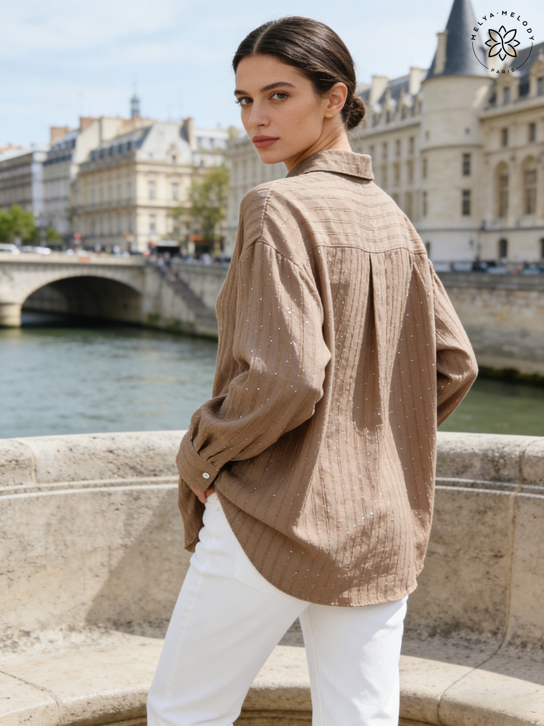 Camisa túnica con strass - Image 10