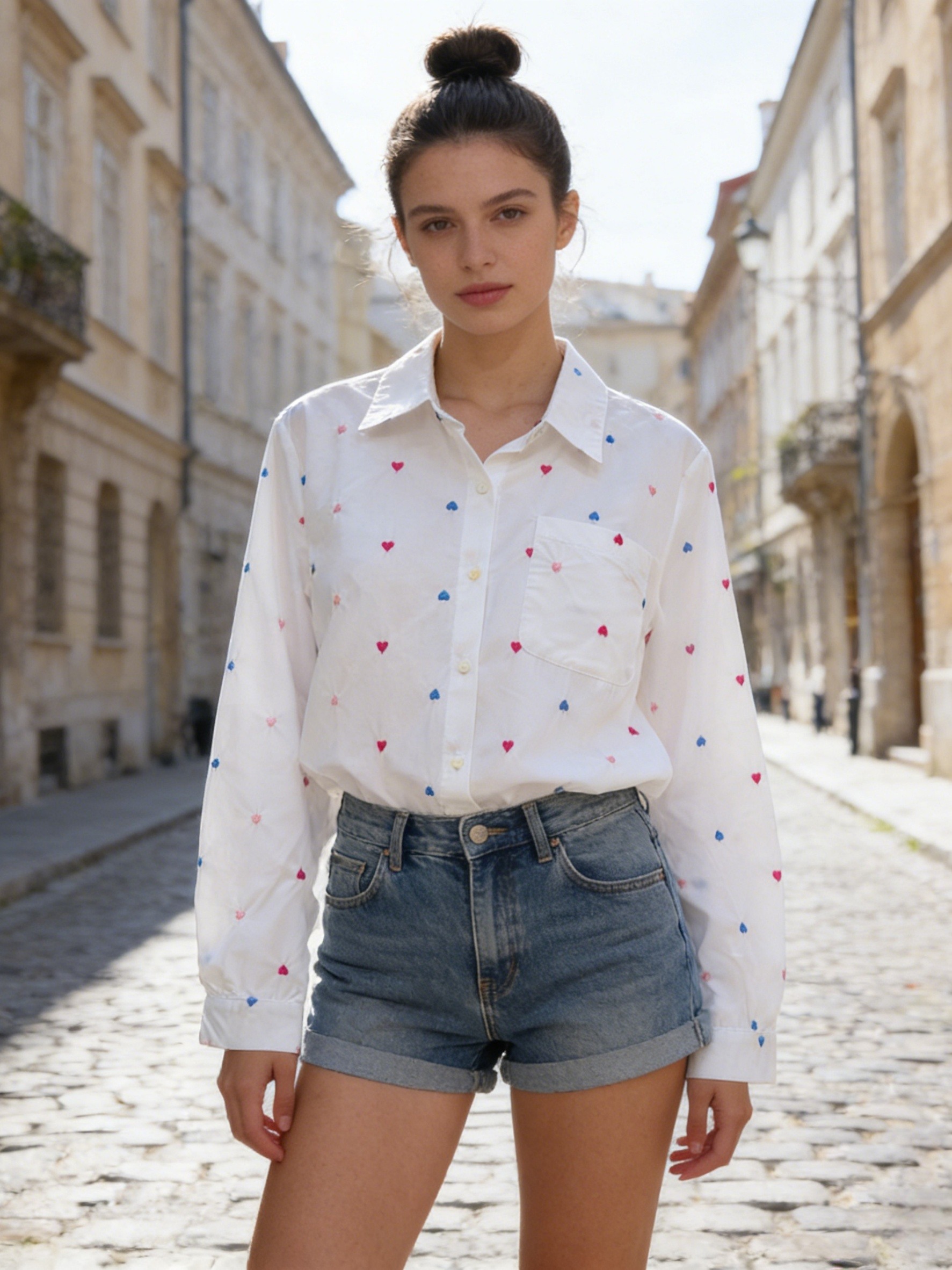 Camicia tinta unita cuore - Image 7