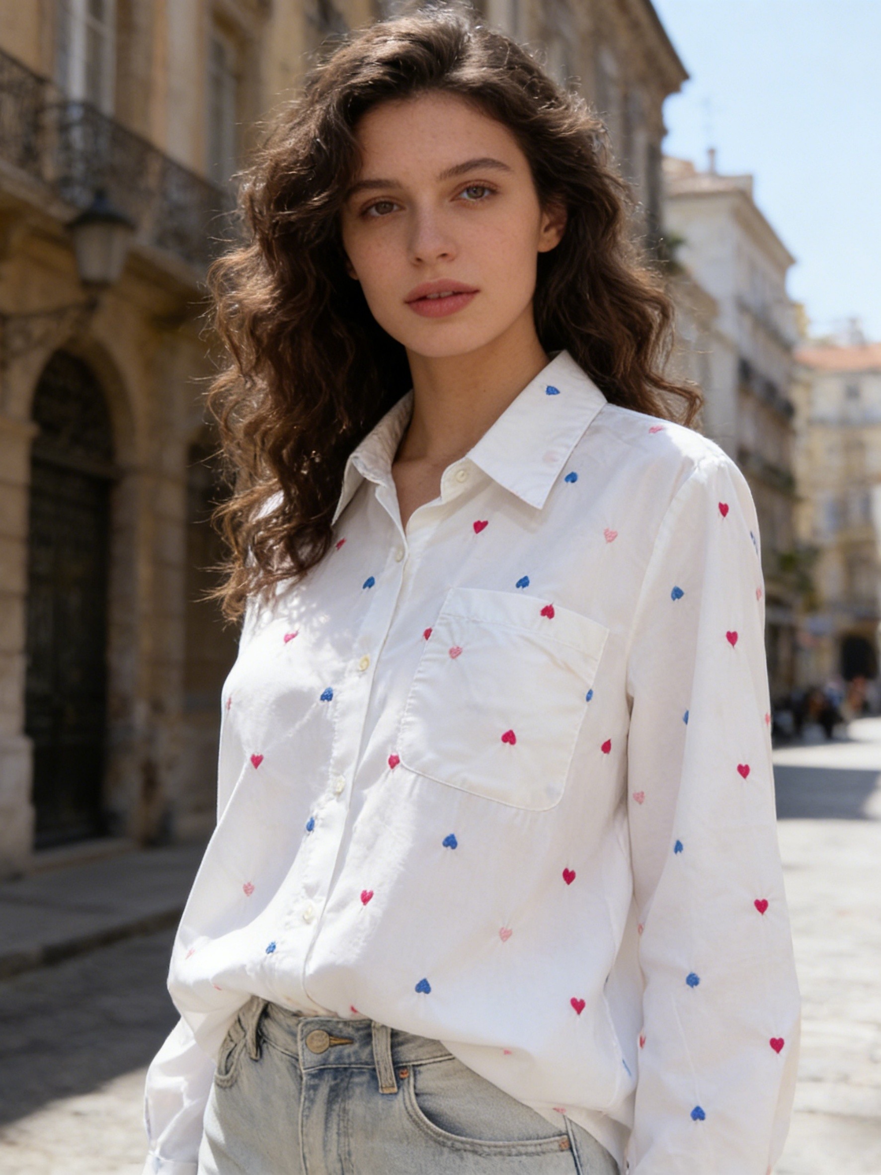 Camicia tinta unita cuore - Image 1