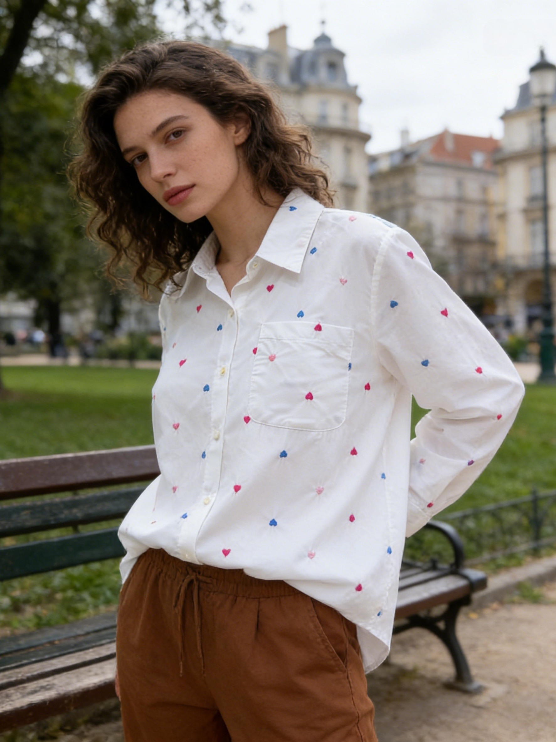 Camicia tinta unita cuore - Image 9