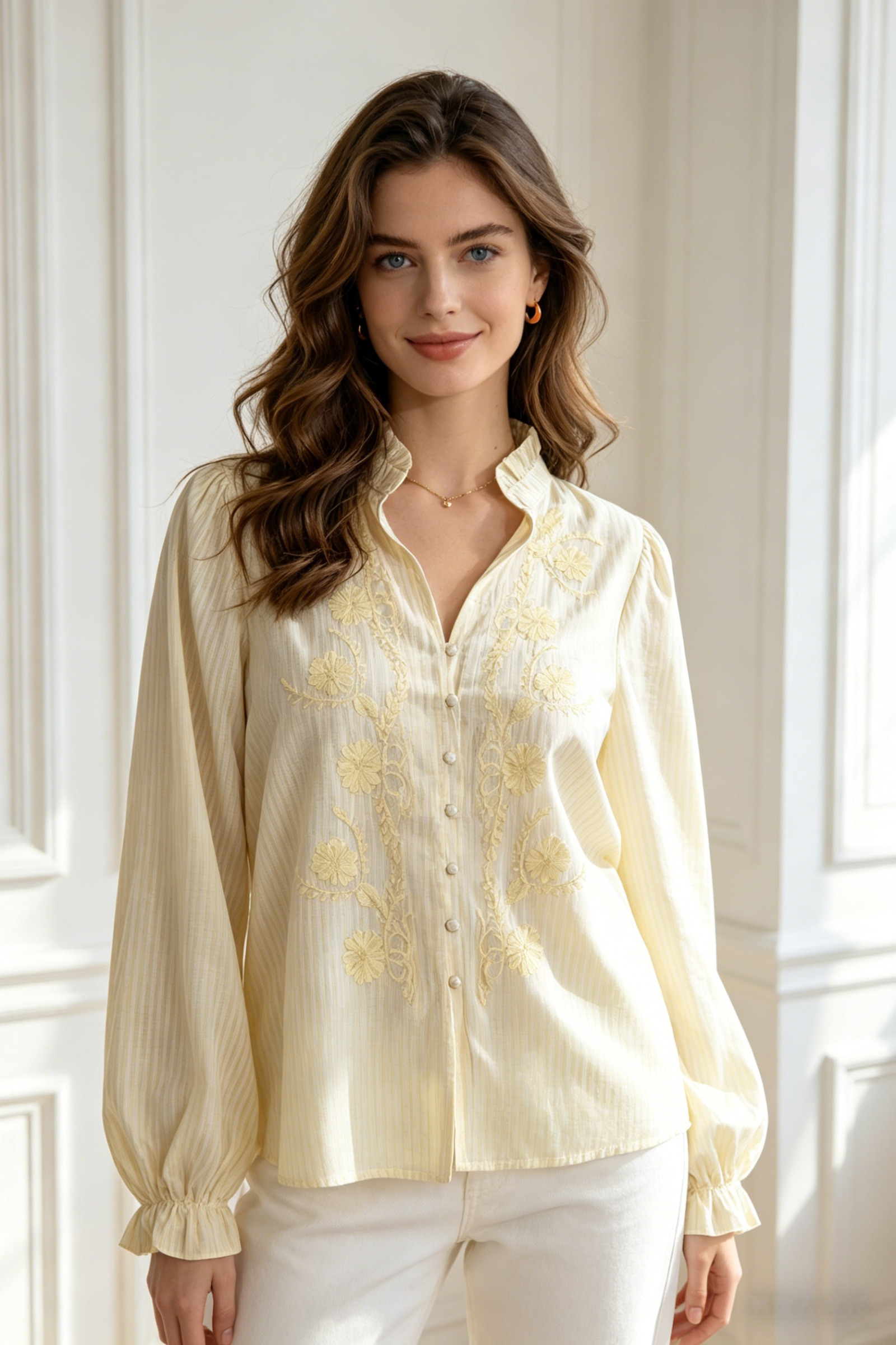 Chemise brodée col victorien - Image 17