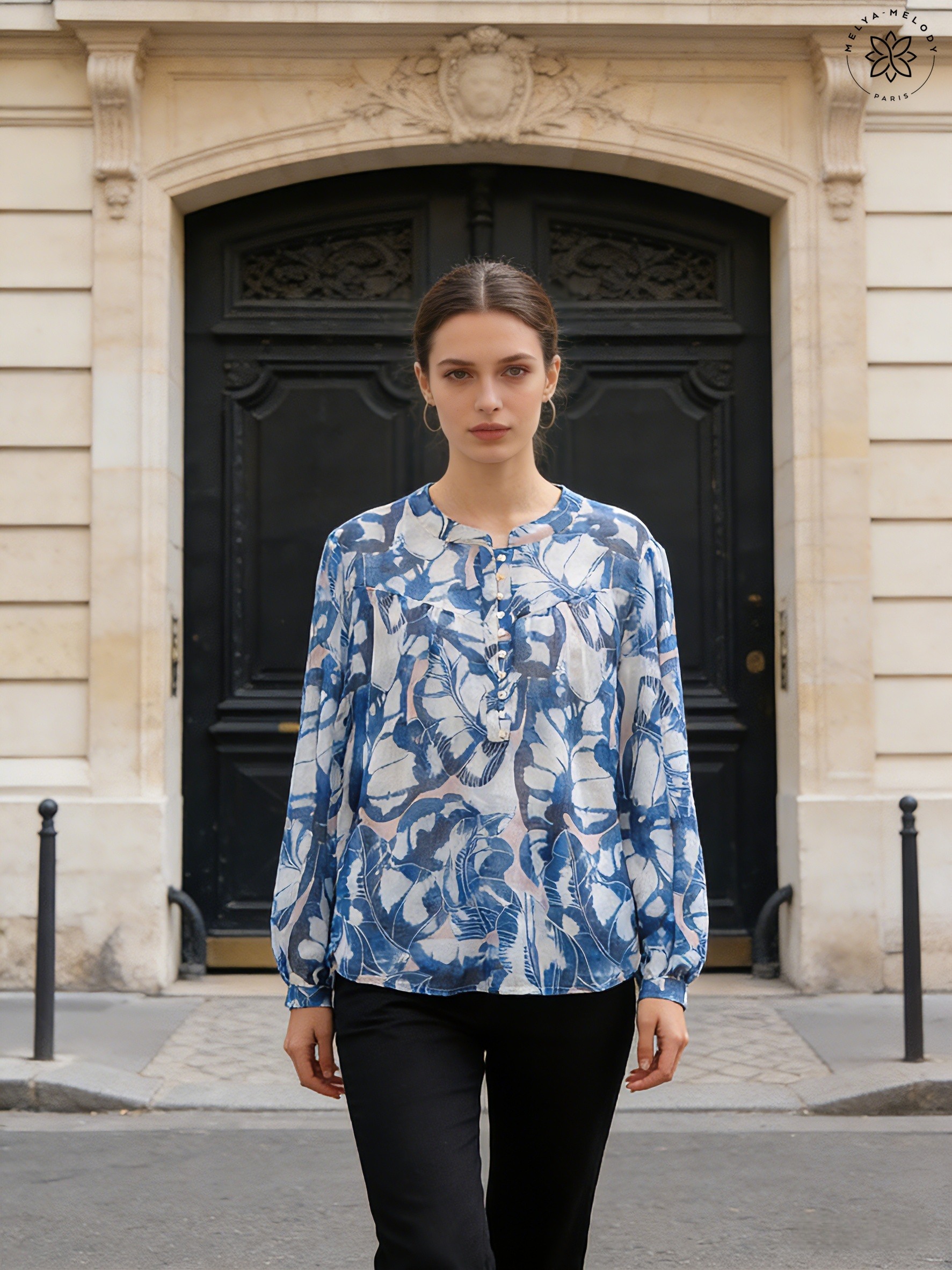 Mayorista Melya Melody - Camisa Fluida Estampada
