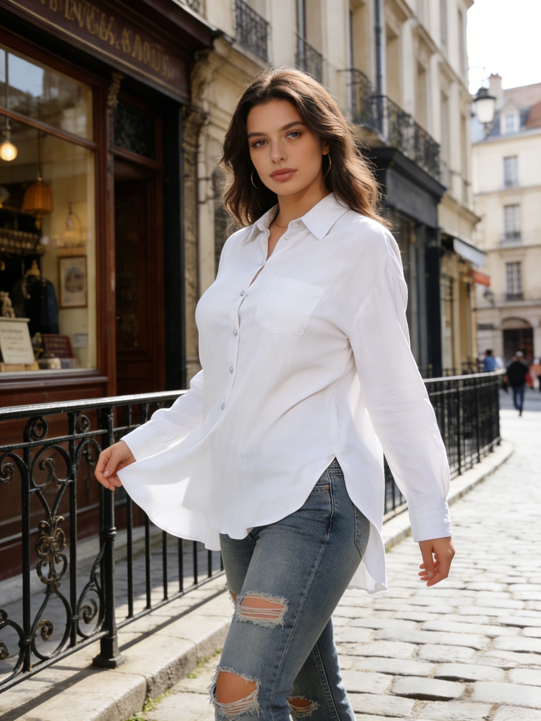Chemise Coupe oversize avec poche poitrine - Image 4