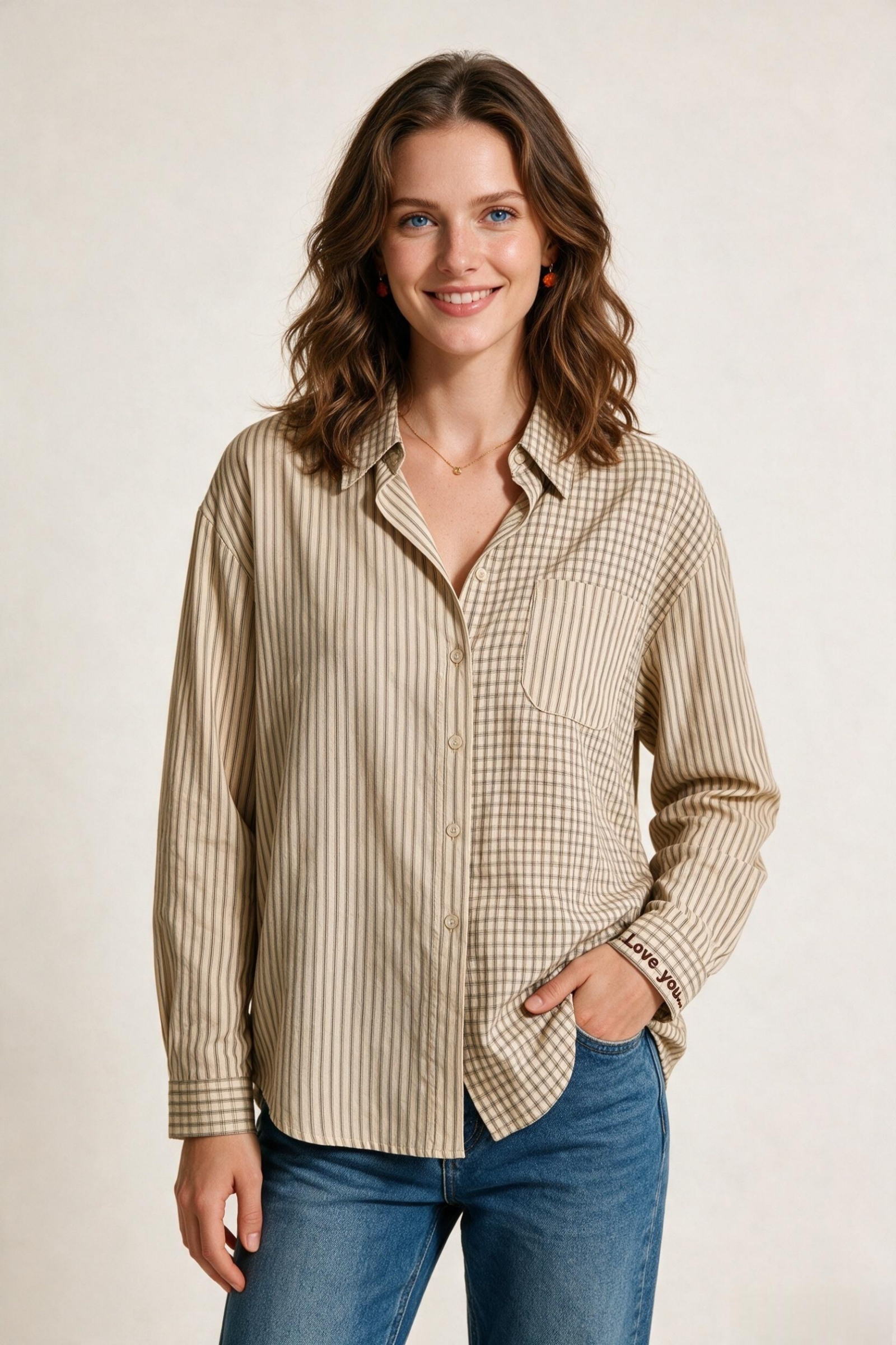 Wholesaler Melya Melody - Cotton Shirt LOVE ME LOVE YOU
