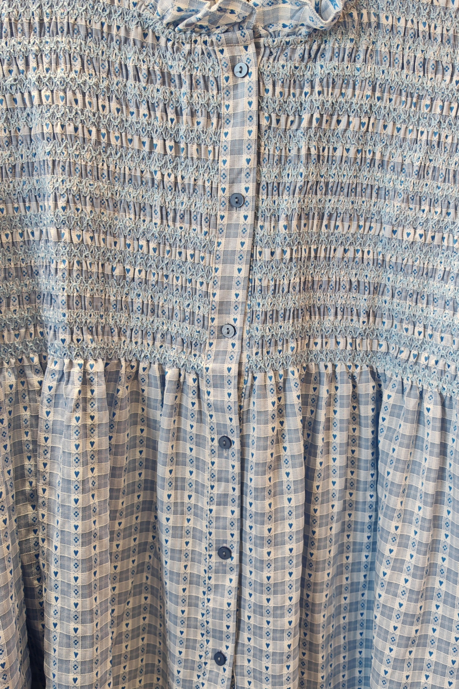 Gingham shirt with lantern sleeves - Image 9