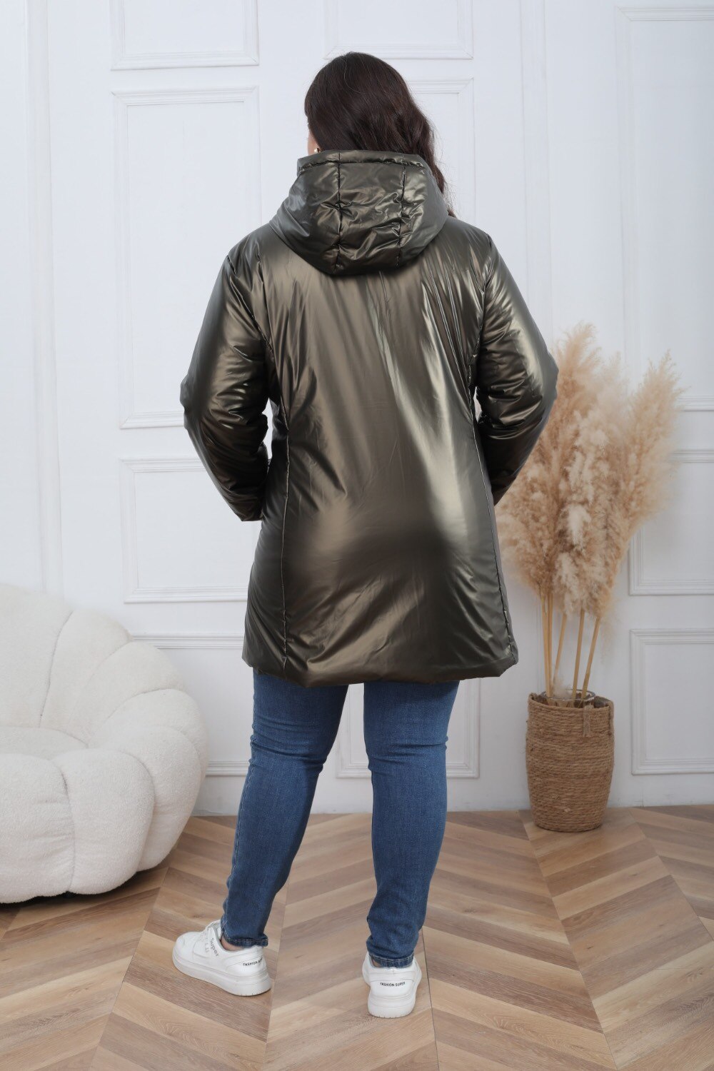 Waterproof Reversible Padded Plus Size Puffer Jacket - Image 18