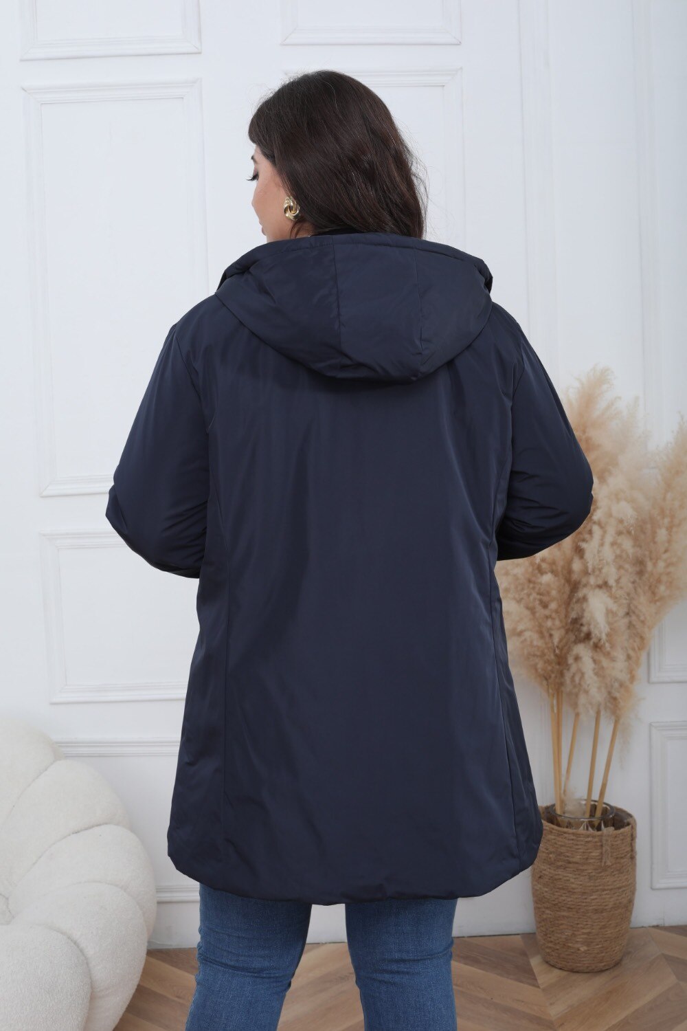 Waterproof Reversible Padded Plus Size Puffer Jacket - Image 9