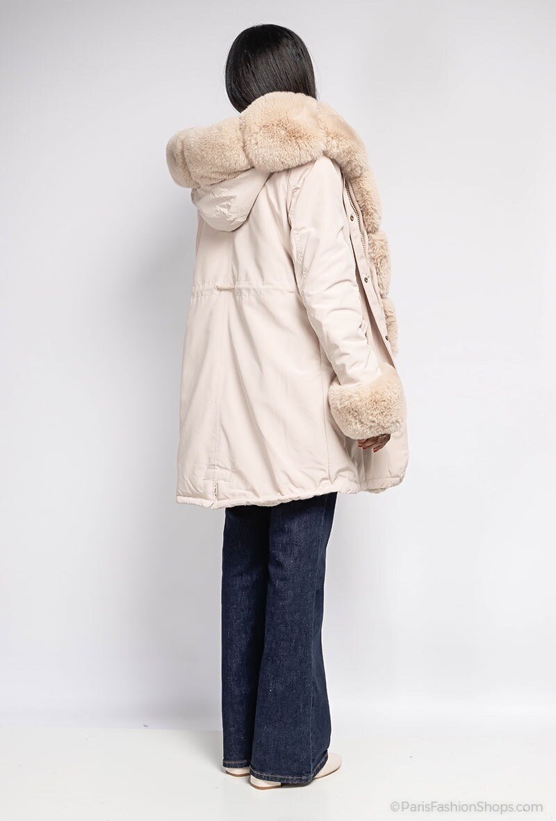 Parka Daunenjacke mit Kunstfellkragen - Image 7