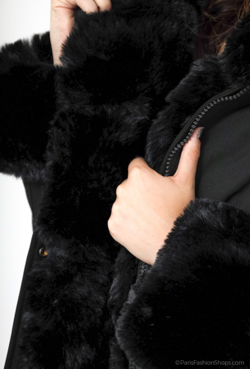 Parka Daunenjacke mit Kunstfellkragen - Image 8