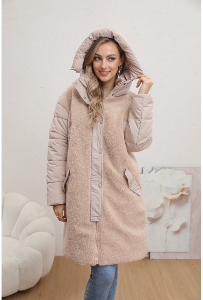 Mixed Material Puffer Jacket - Image 5
