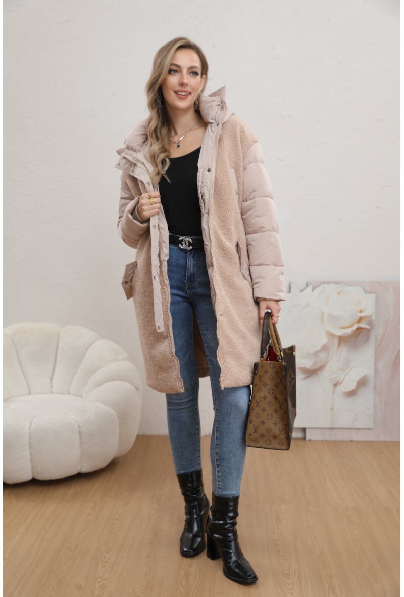 Mixed Material Puffer Jacket - Image 7