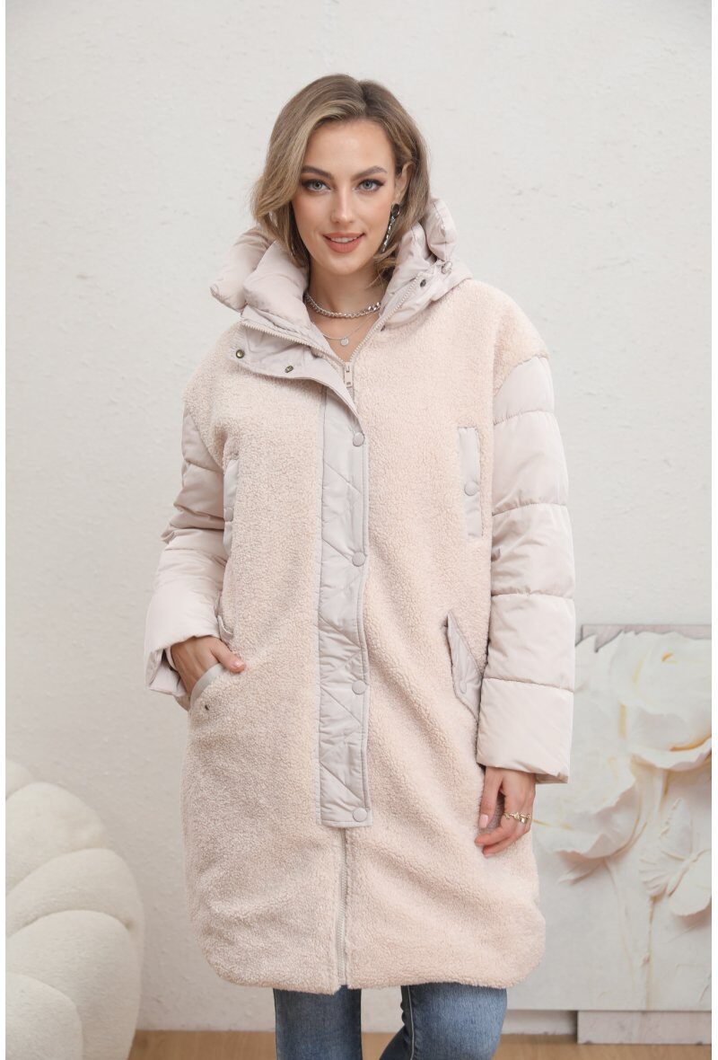 Mixed Material Puffer Jacket - Image 2