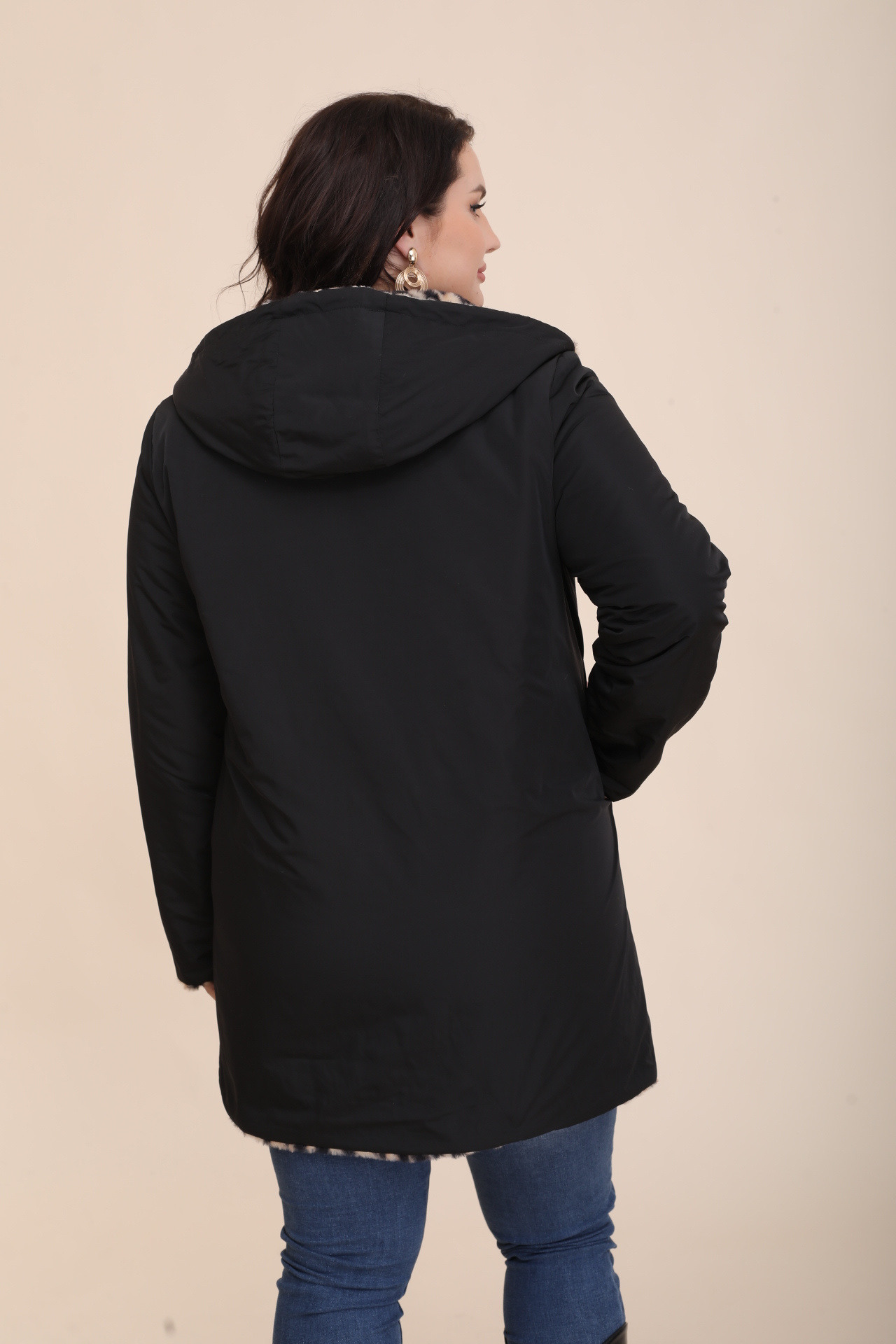 Chaqueta acolchada reversible de leopardo - Image 9