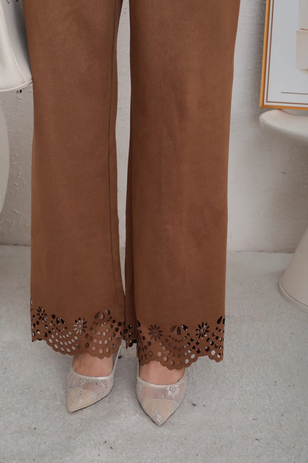 Ensemble Chemise et Pantalon Daim ajouré - Image 8