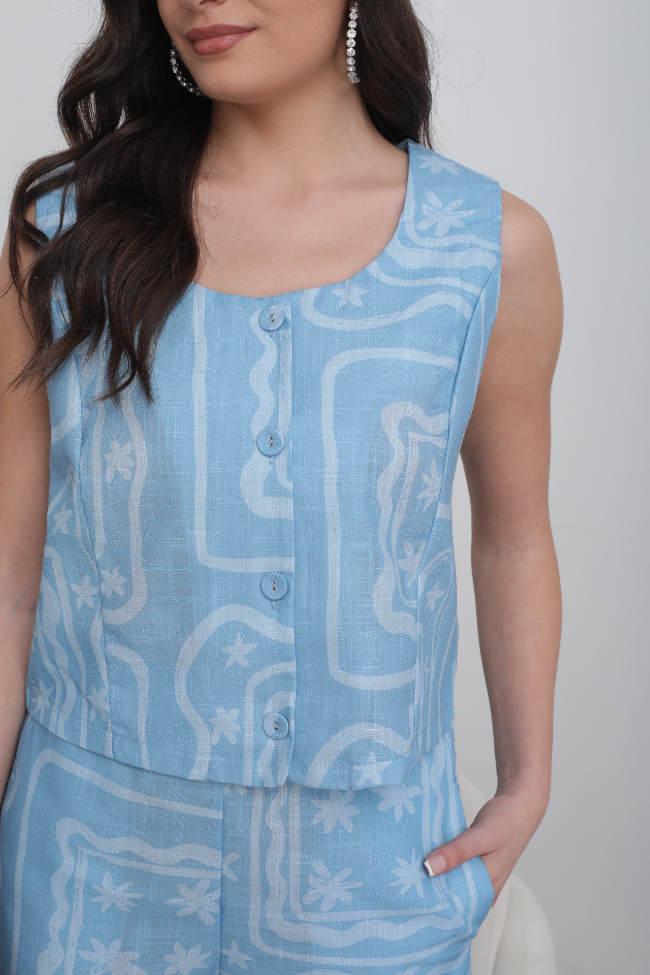 Bedrucktes Weste und Hose Set - Image 4