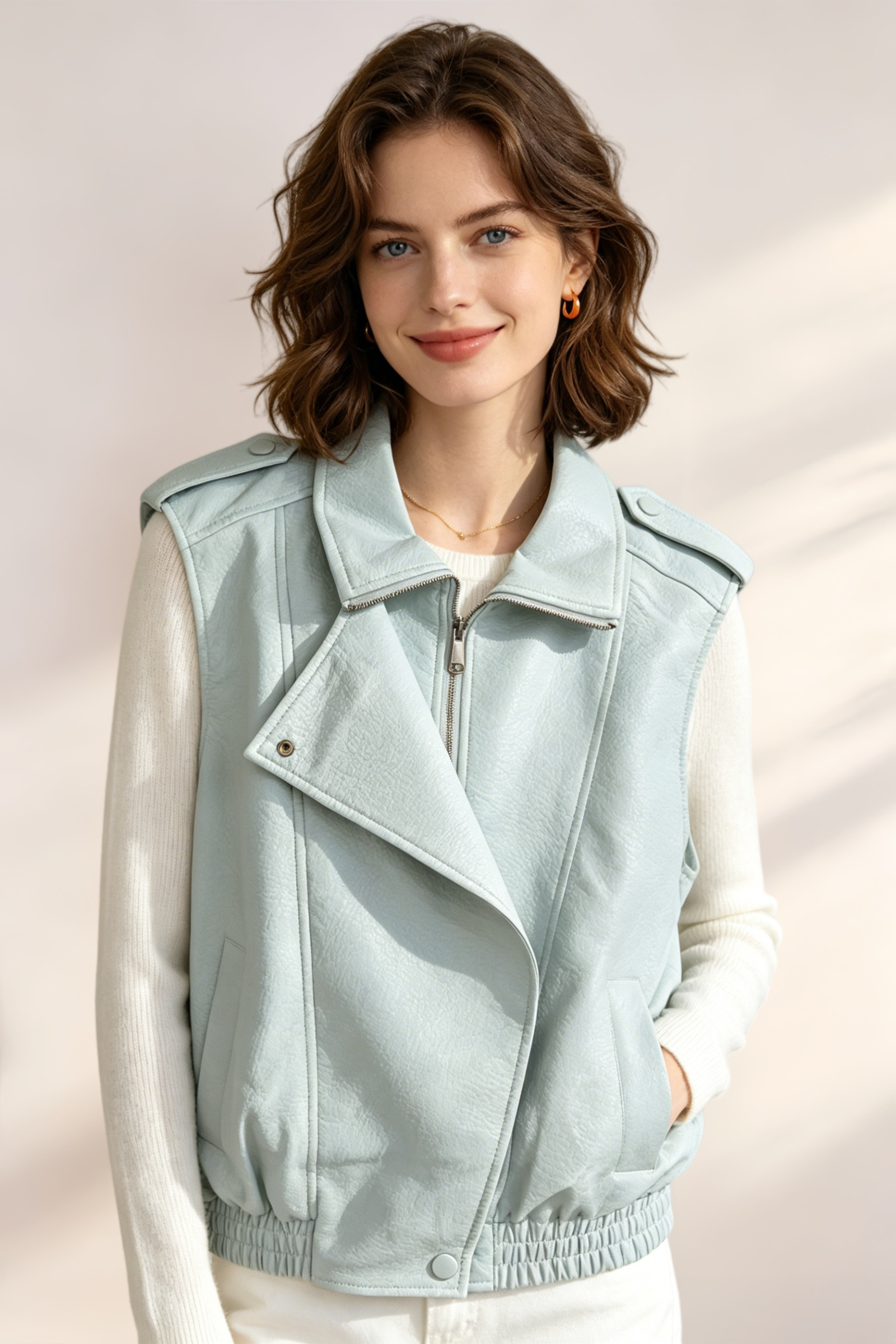 Gilet senza maniche in similpelle - Image 12