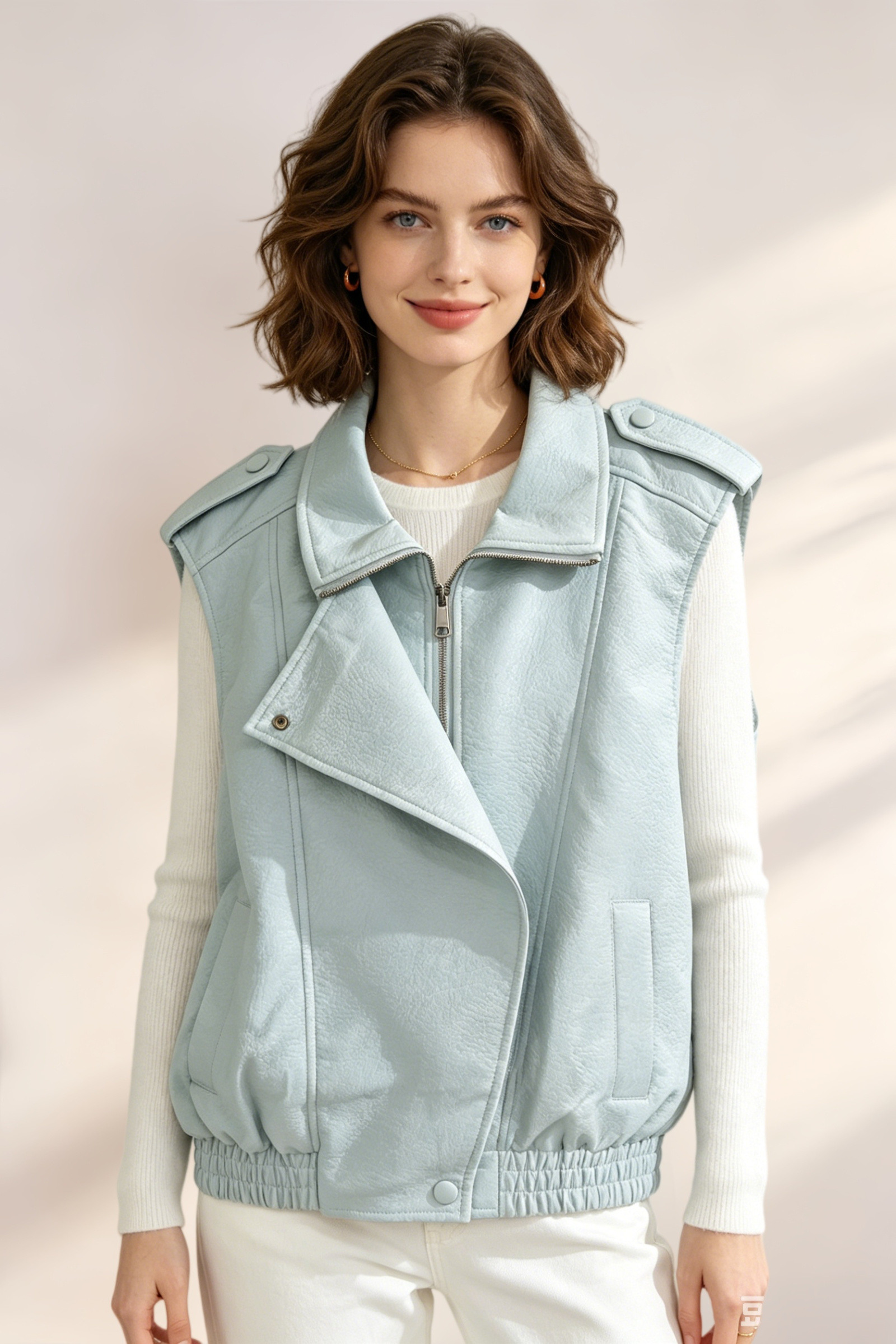 Gilet senza maniche in similpelle - Image 3