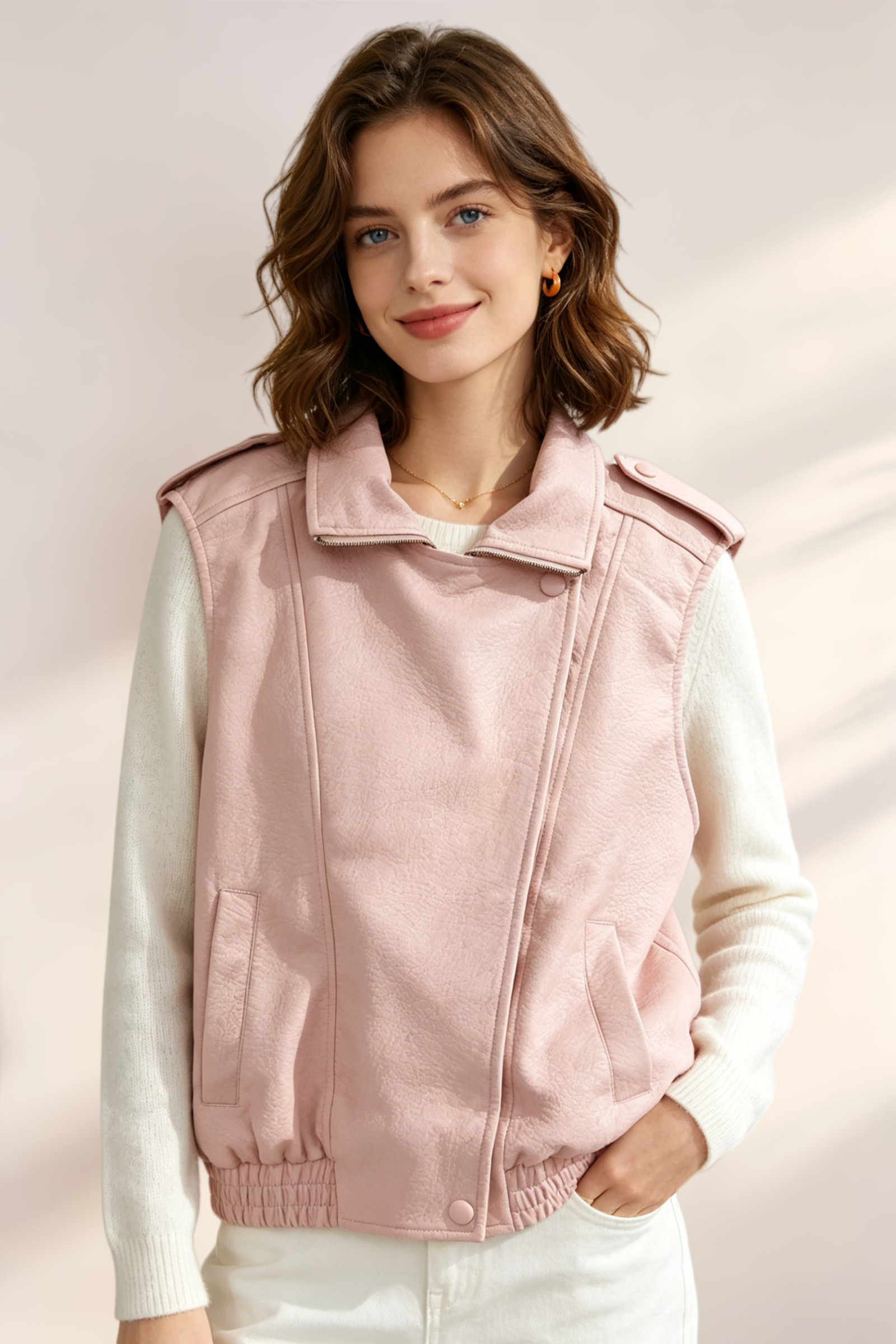 Gilet senza maniche in similpelle - Image 5