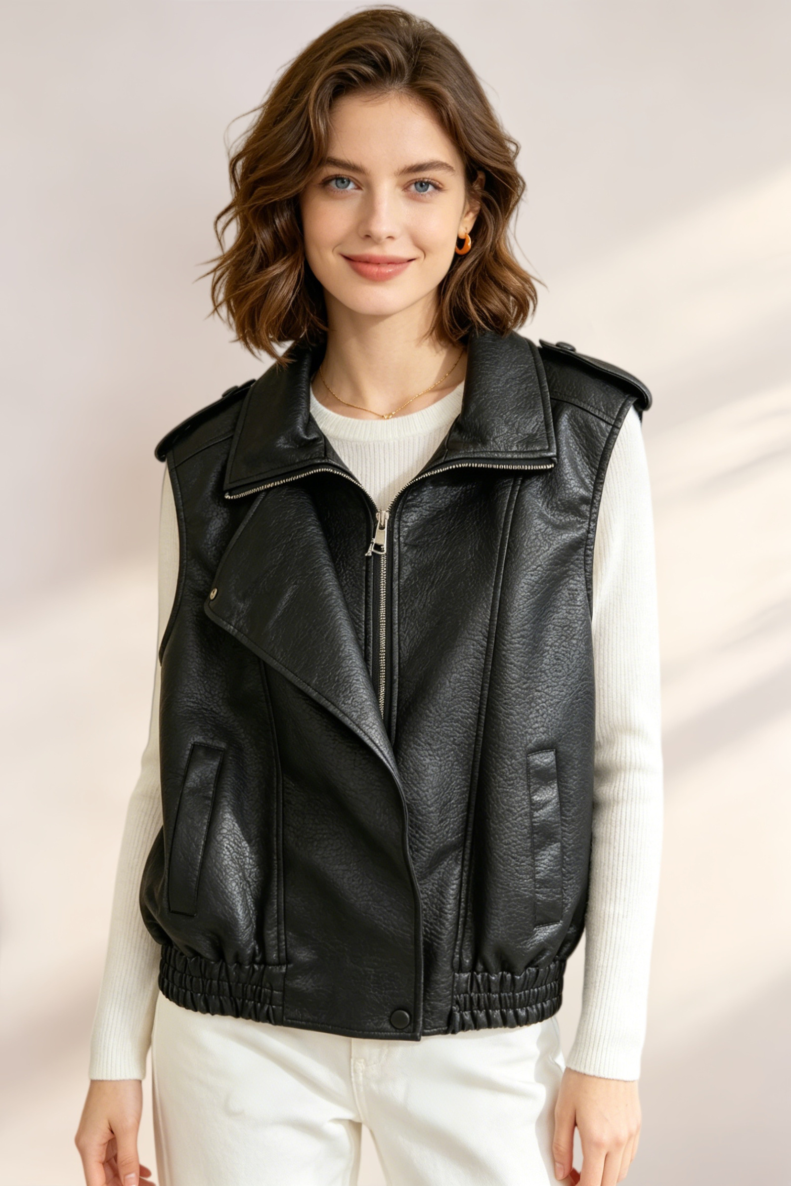 Gilet senza maniche in similpelle - Image 6