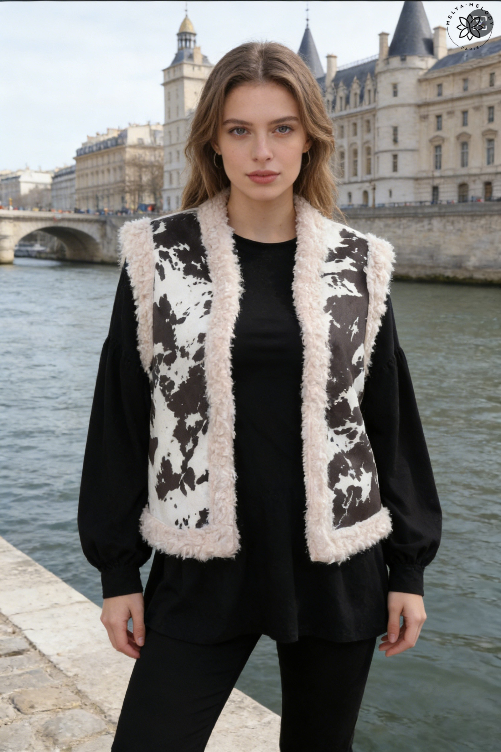 Military print vest - Image 1
