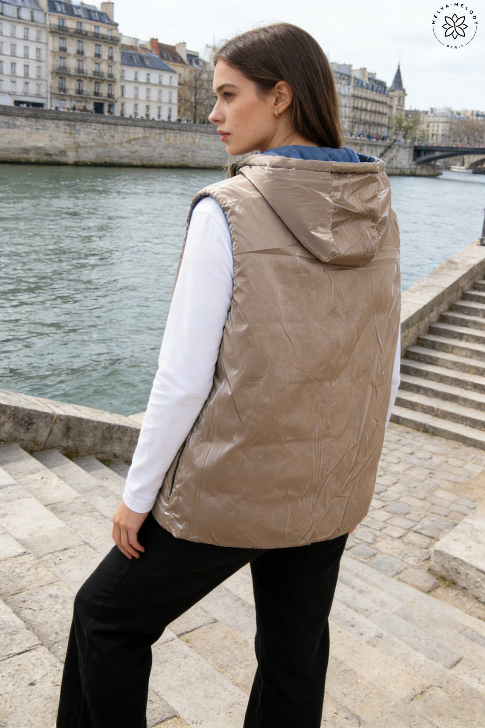 Gilet/Doudoune réversible imperméable Sans manche - Image 8