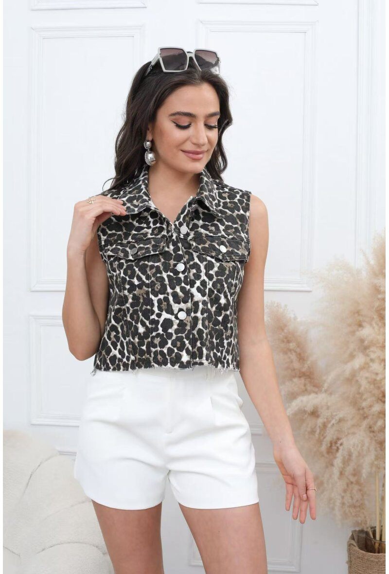 Cardigan leopardato scuro - Image 2